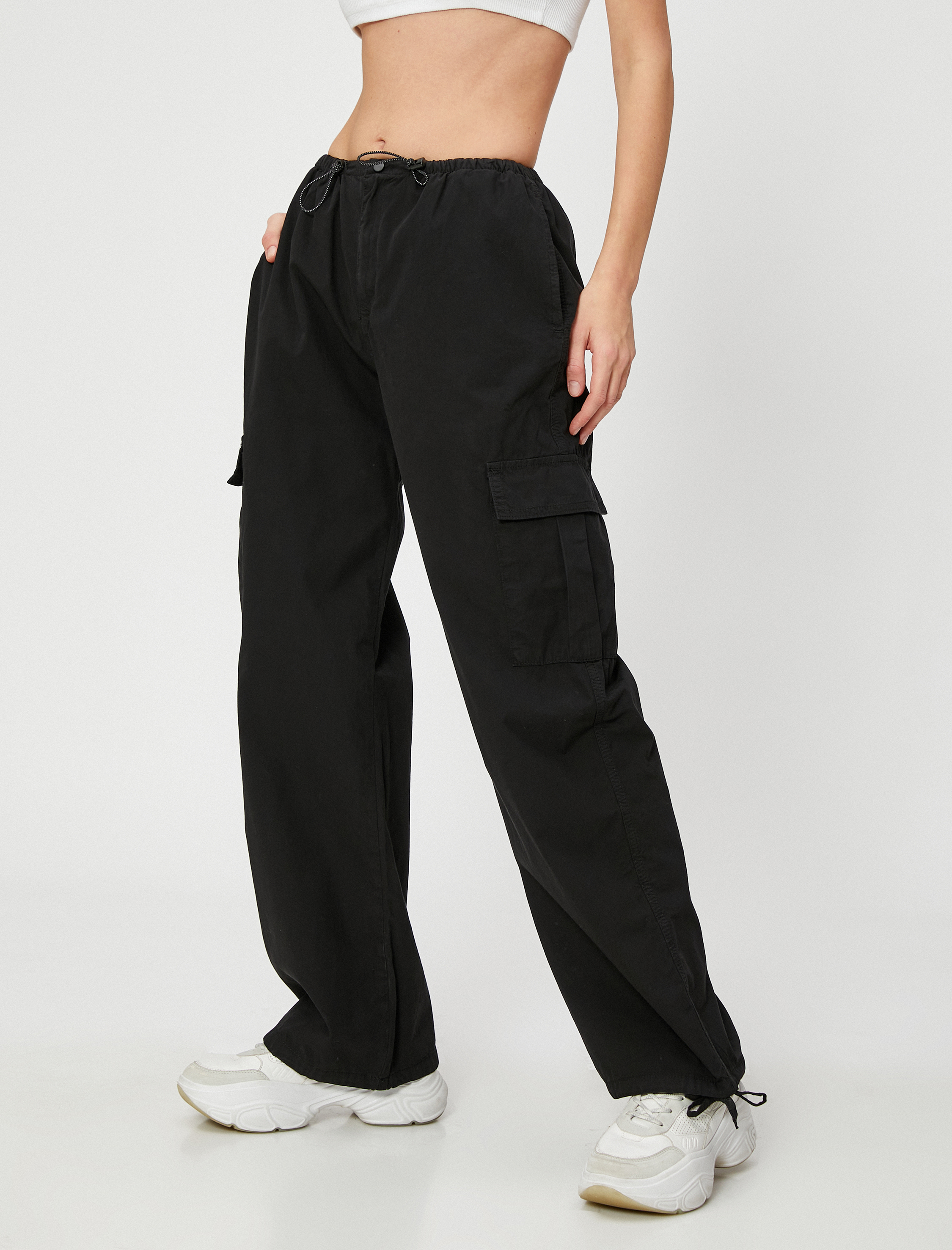   Paraşüt Pantolon Kargo Cep Detaylı Stoperli