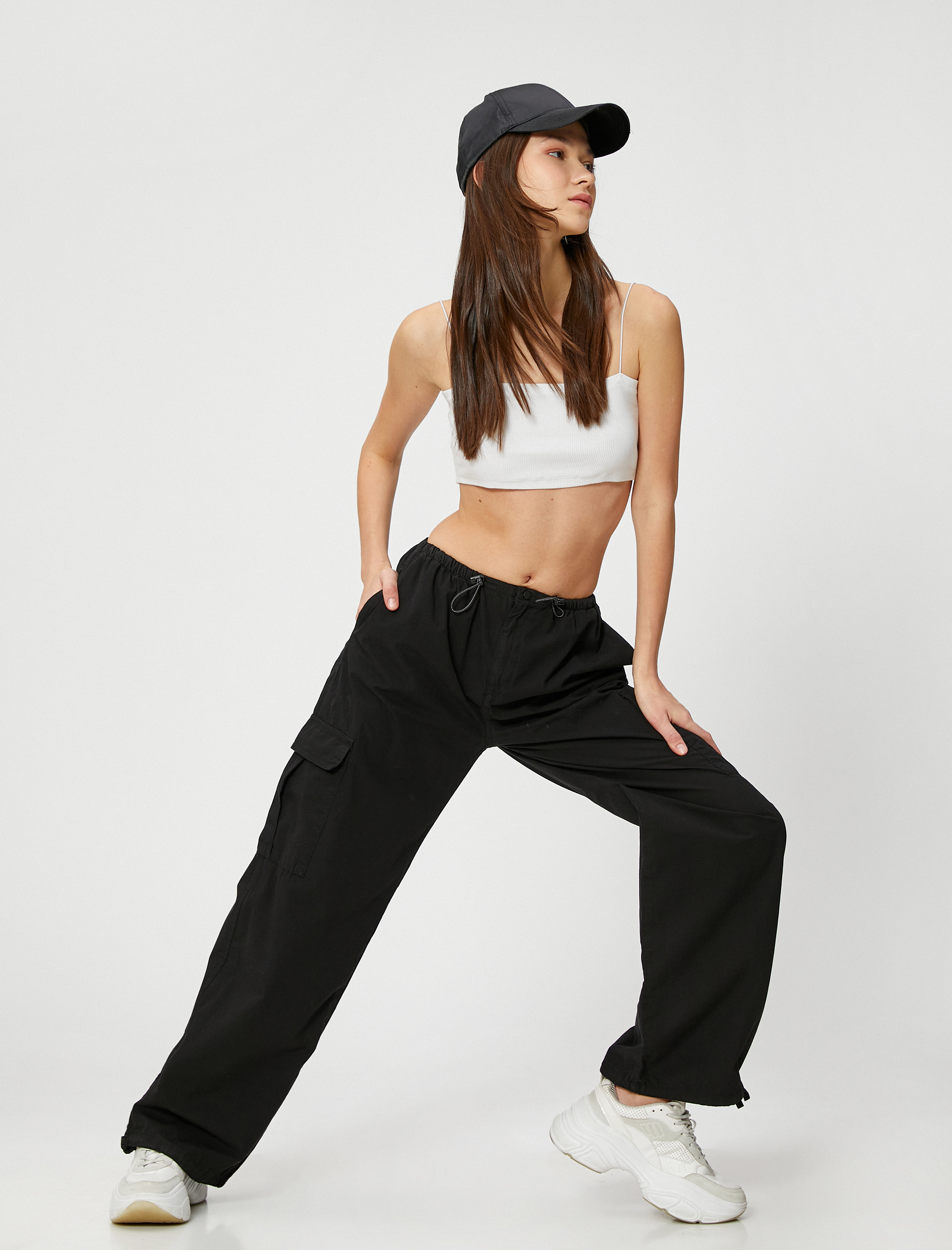   Paraşüt Pantolon Kargo Cep Detaylı Stoperli