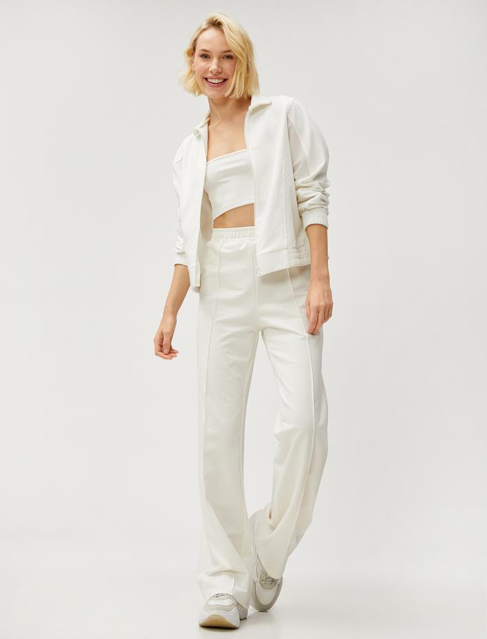  Bol Paça Eşofman Altı Nervürlü