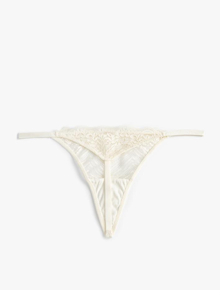  Dantelli String Külot Çiçekli