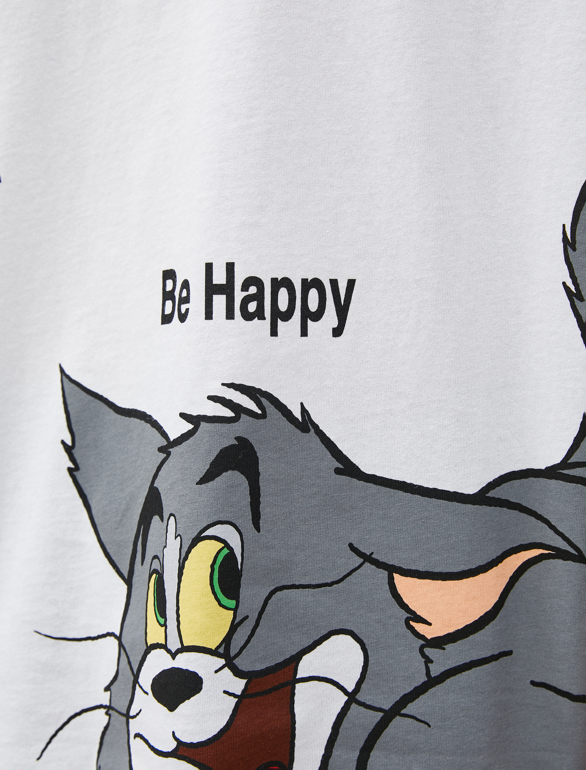   Tom ve Jerry Tişört Oversize Bisiklet Yaka Lisanslı