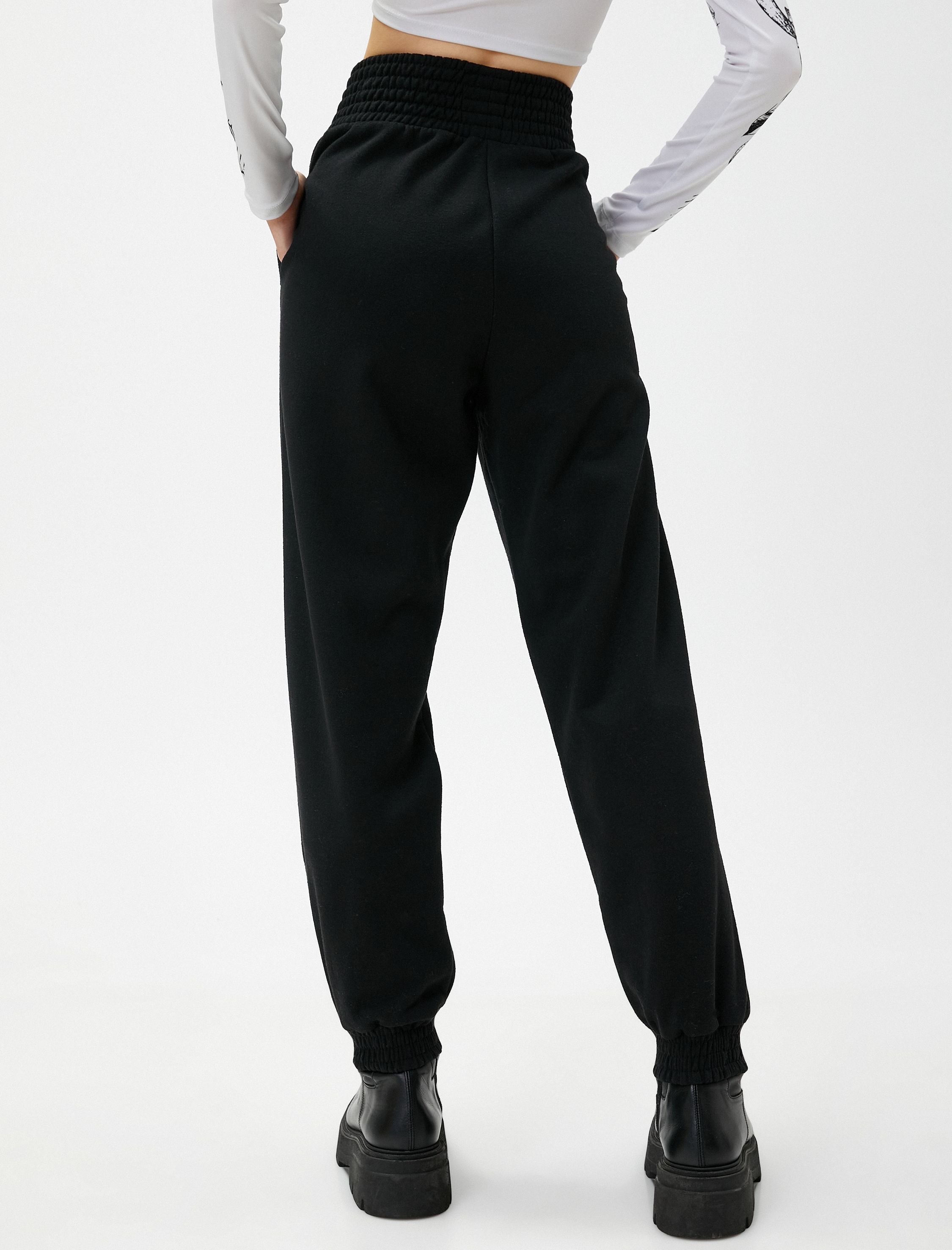   Jogger Eşofman Altı Beli Lastikli Cepli İçi Polarlı