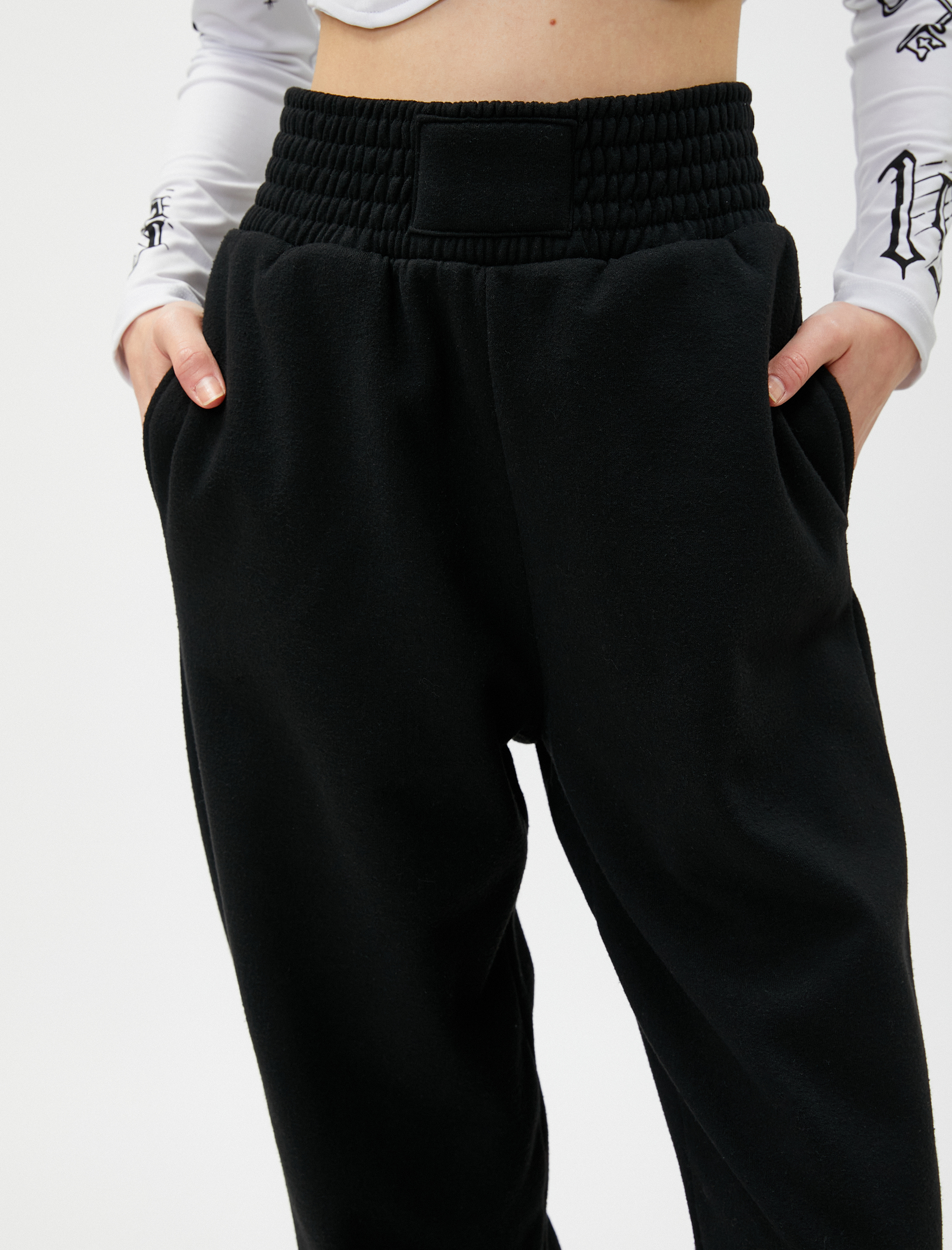   Jogger Eşofman Altı Beli Lastikli Cepli İçi Polarlı