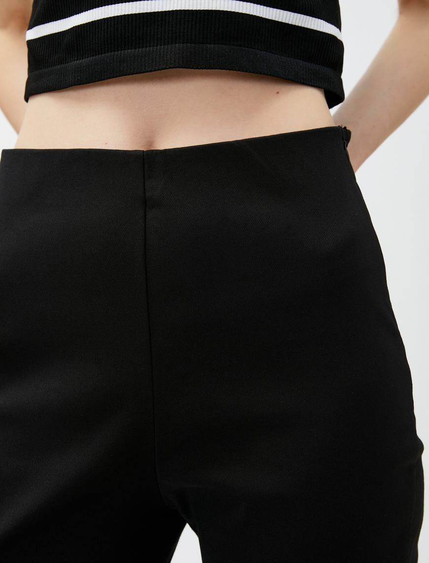   Crop İspanyol Paça Kumaş Pantolon