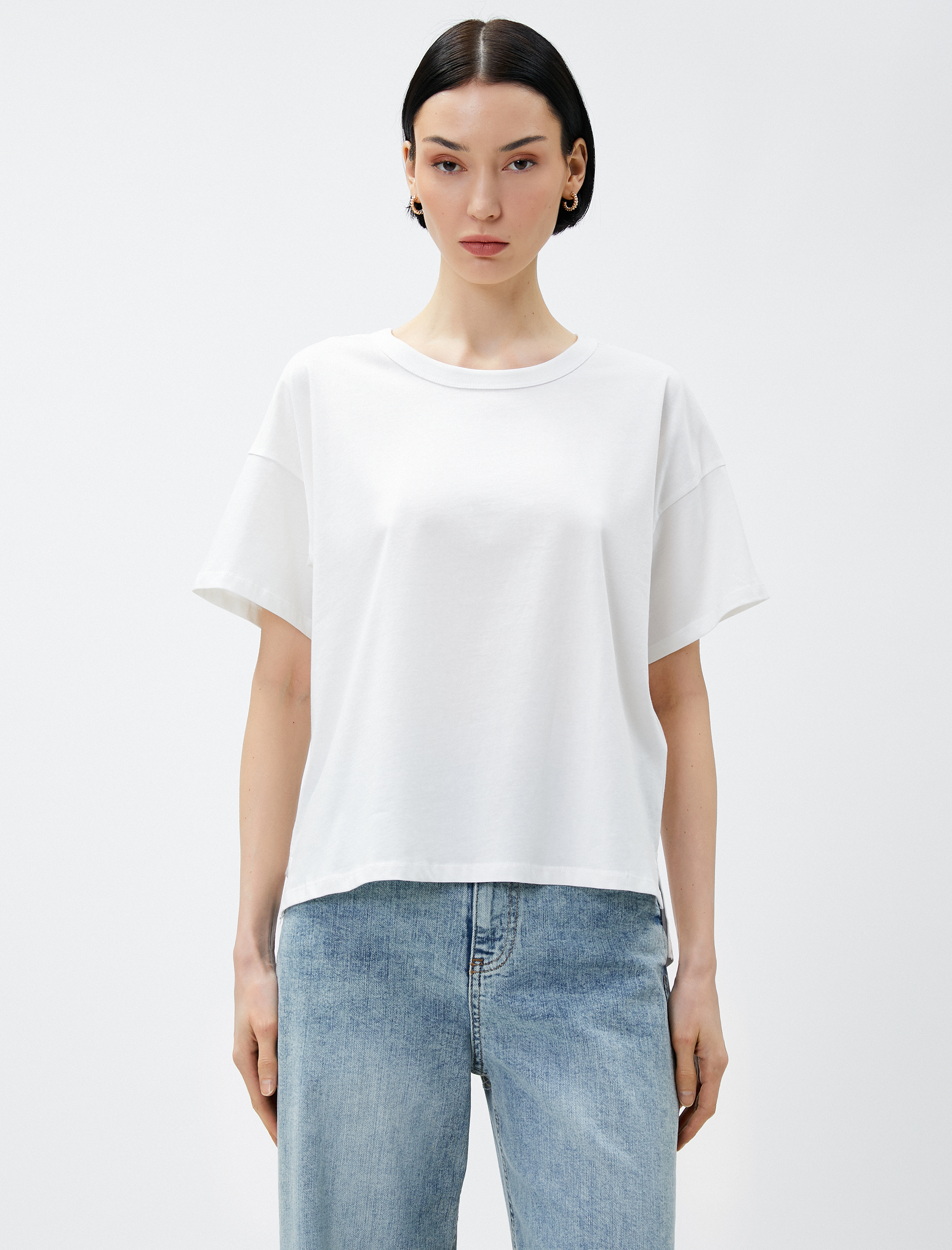   Relax Fit Tişört Pamuklu Kısa Kollu