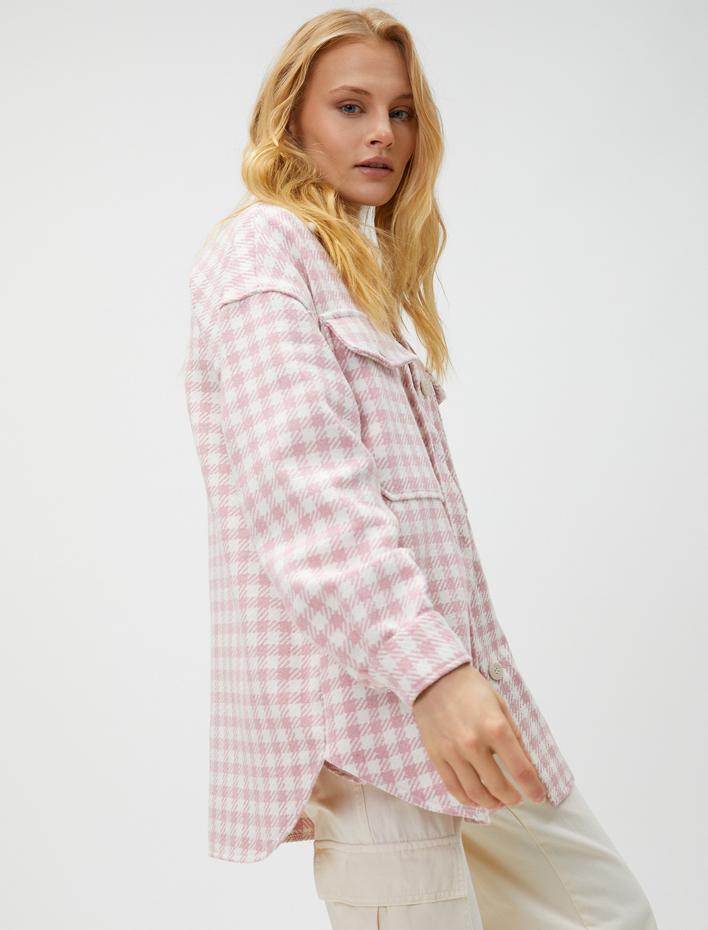  Oversize Oduncu Gömleği Cepli Düğmeli