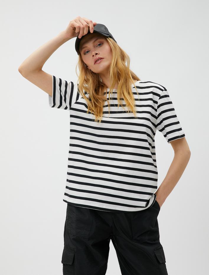  Bisiklet Yaka Tişört Kısa Kollu