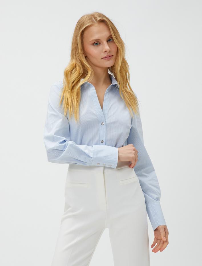  Slim Fit Gömlek Uzun Kollu Pamuklu
