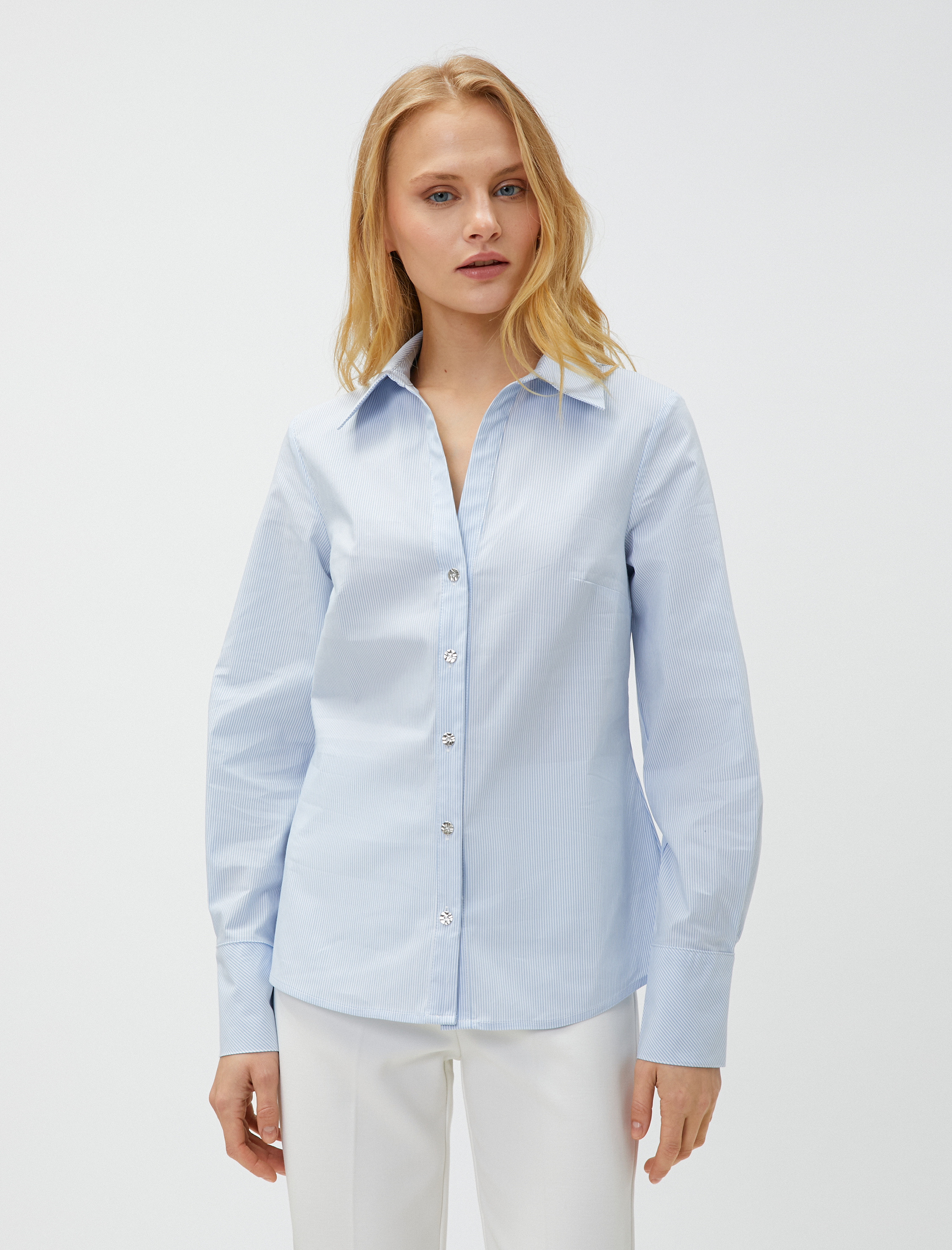   Slim Fit Gömlek Uzun Kollu Pamuklu