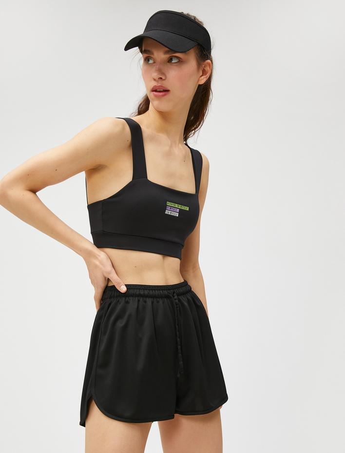  Mini Spor Şort Beli Bağlamalı