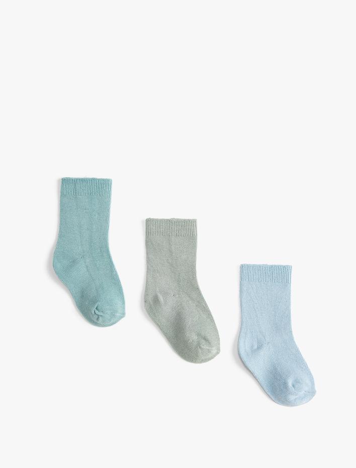 Erkek Bebek Çorap 3’lü Pamuk Karışımlı