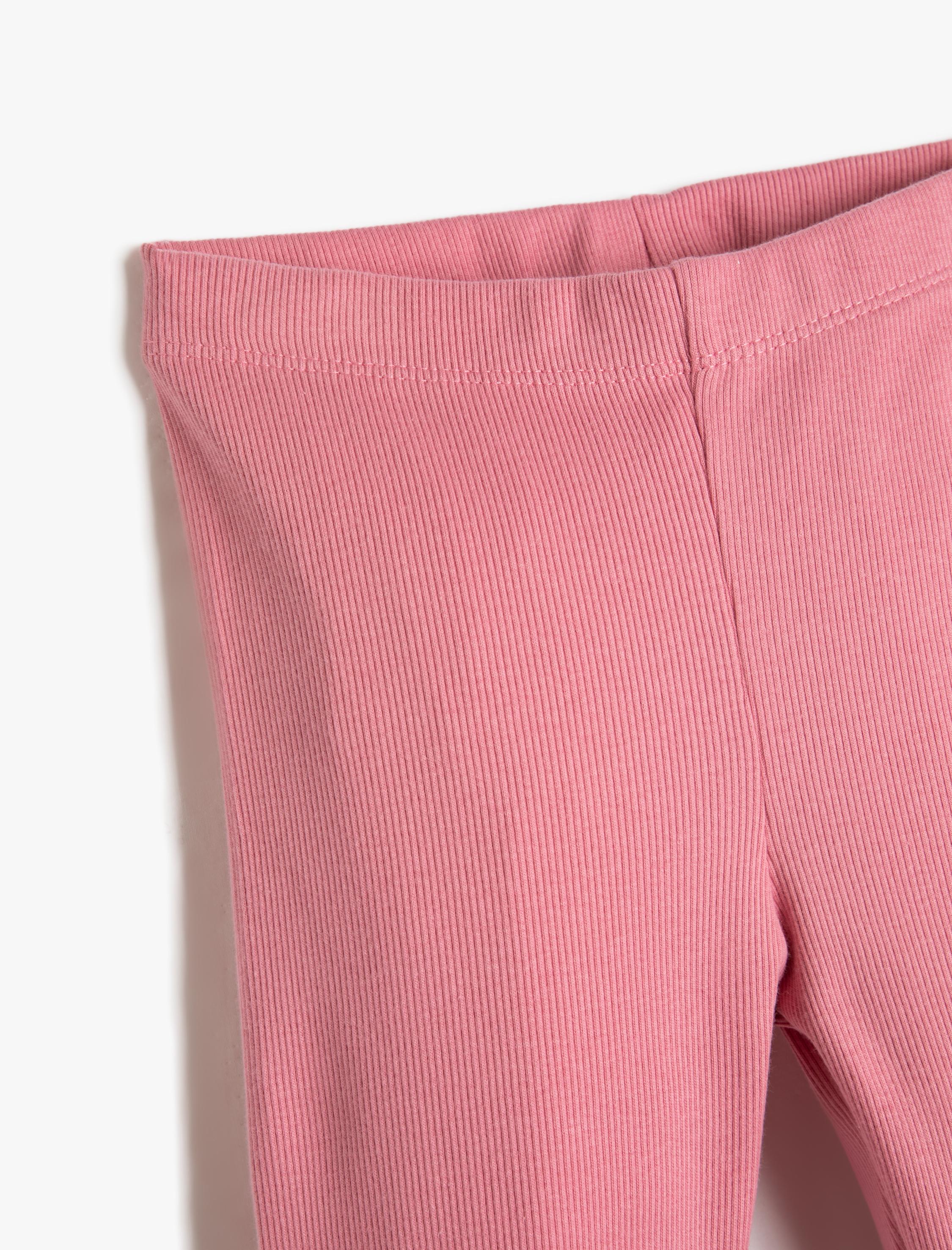 Kız Çocuk Pamuklu Tayt Basic Capri BoyFitilli Beli Lastikli