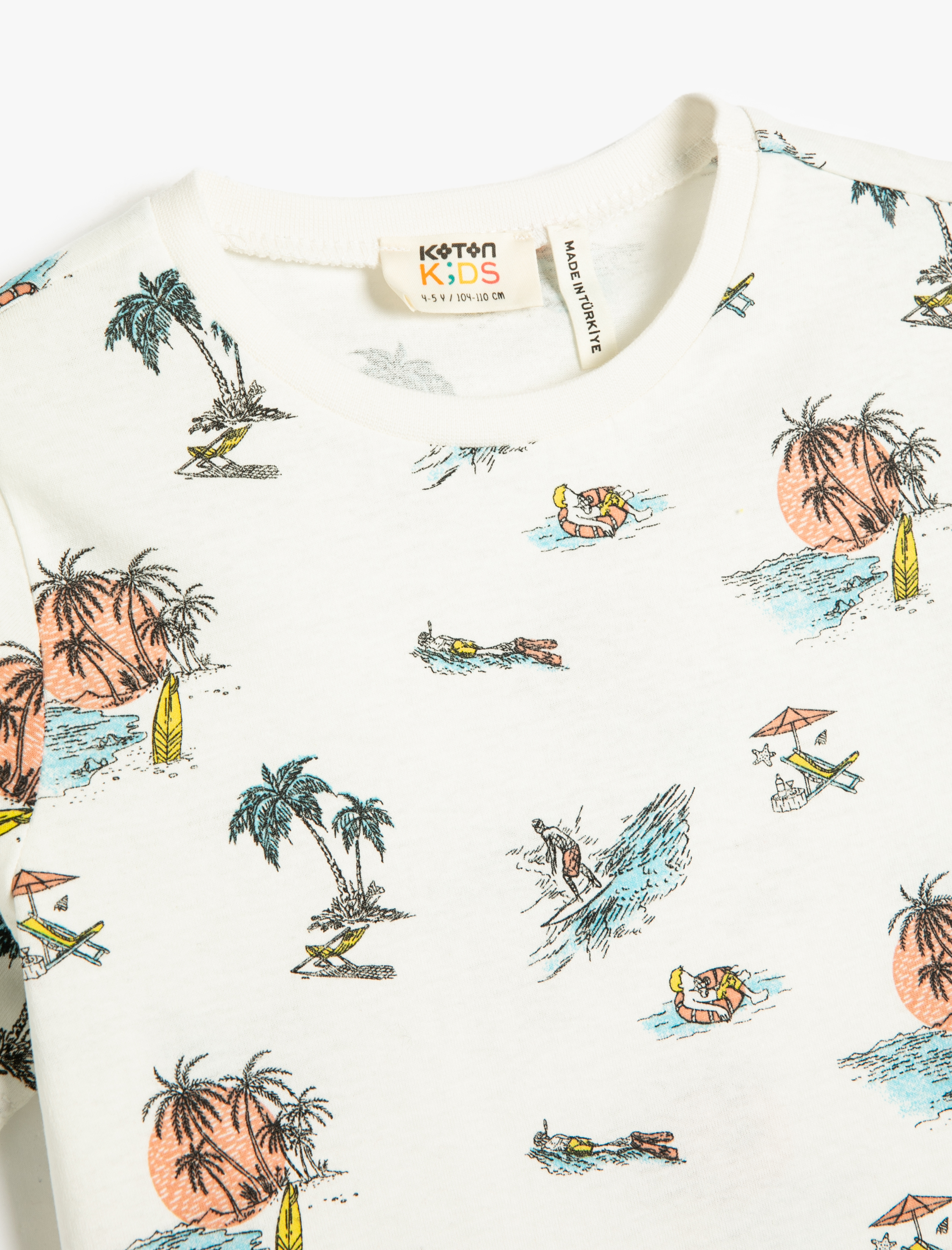  Erkek Çocuk Tişört Kısa Kollu Bisiklet Yaka Pamuklu Yaz Temalı