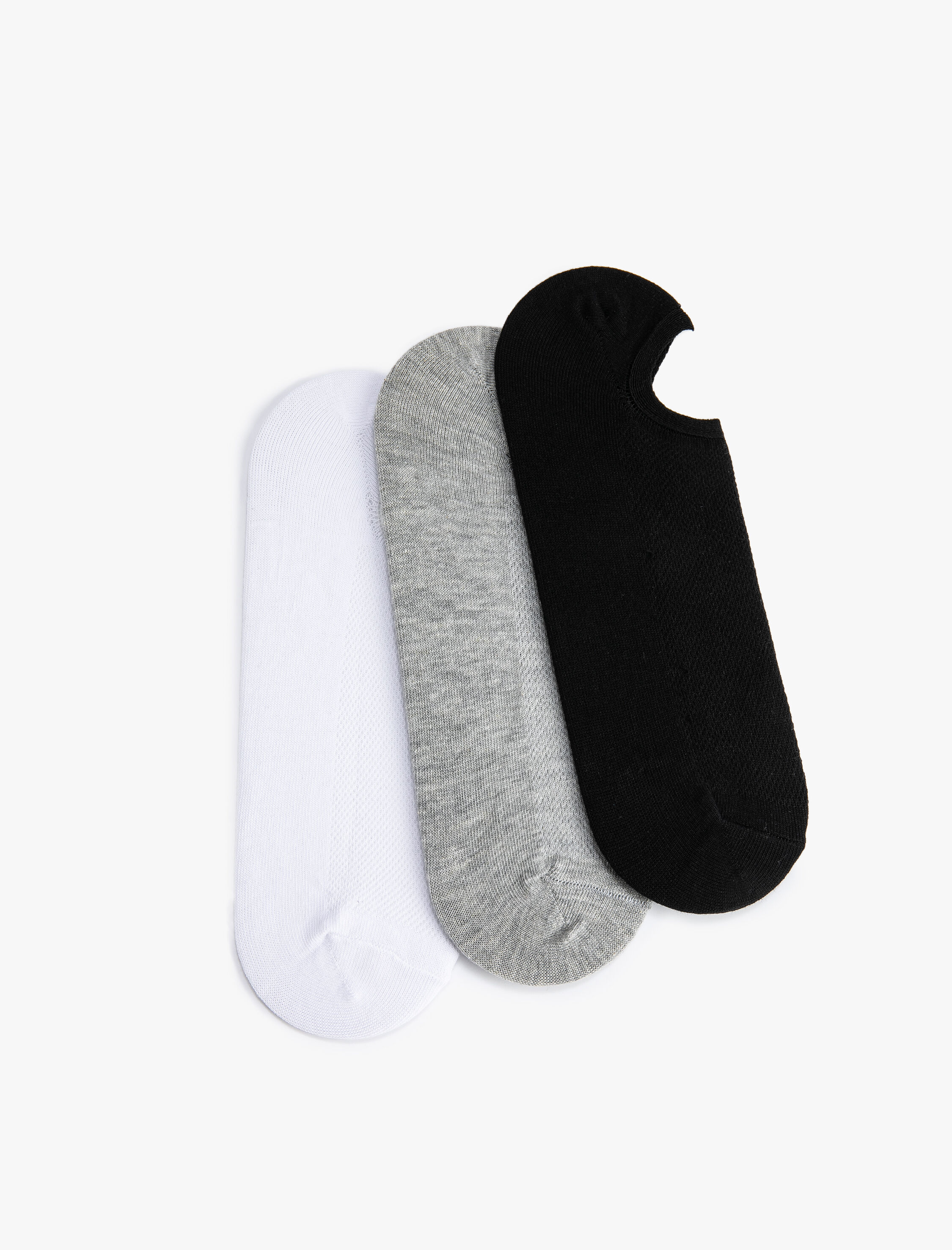 Koton Basic 3'lü Patik Çorap Seti Çok Renkli. 2