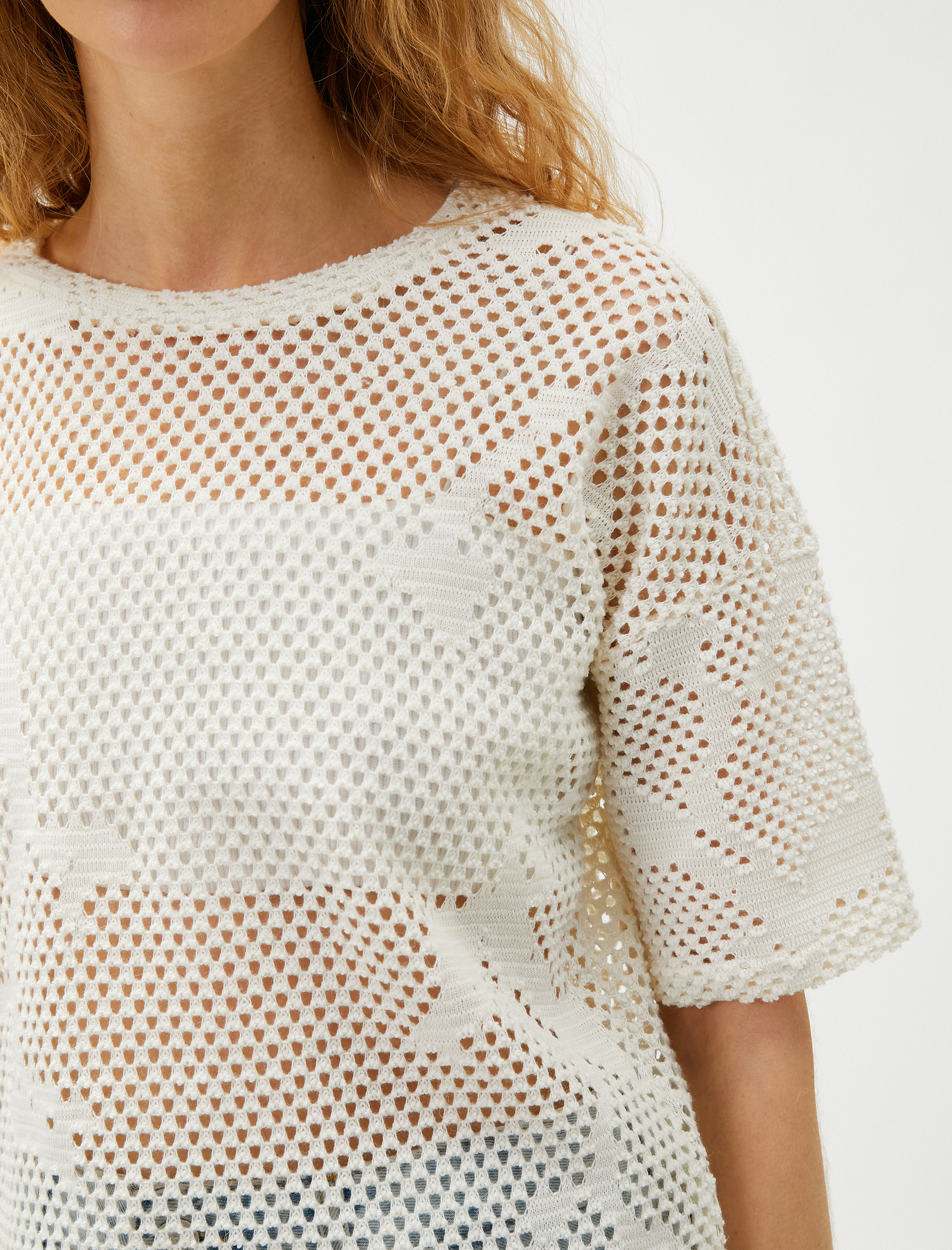   Akrilik File Tişört Kısa Kollu