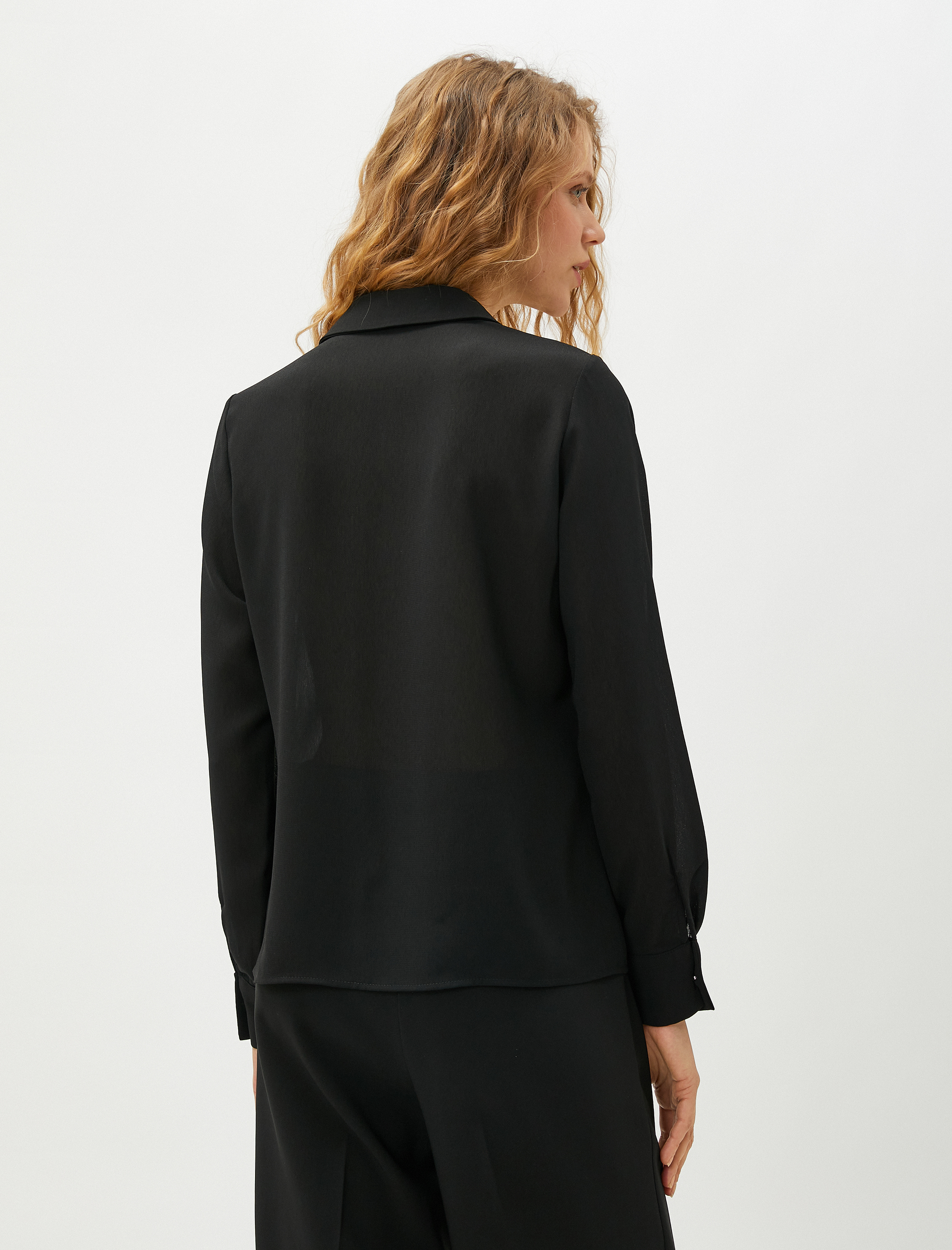   Düğme Detaylı Gömlek Uzun Kollu