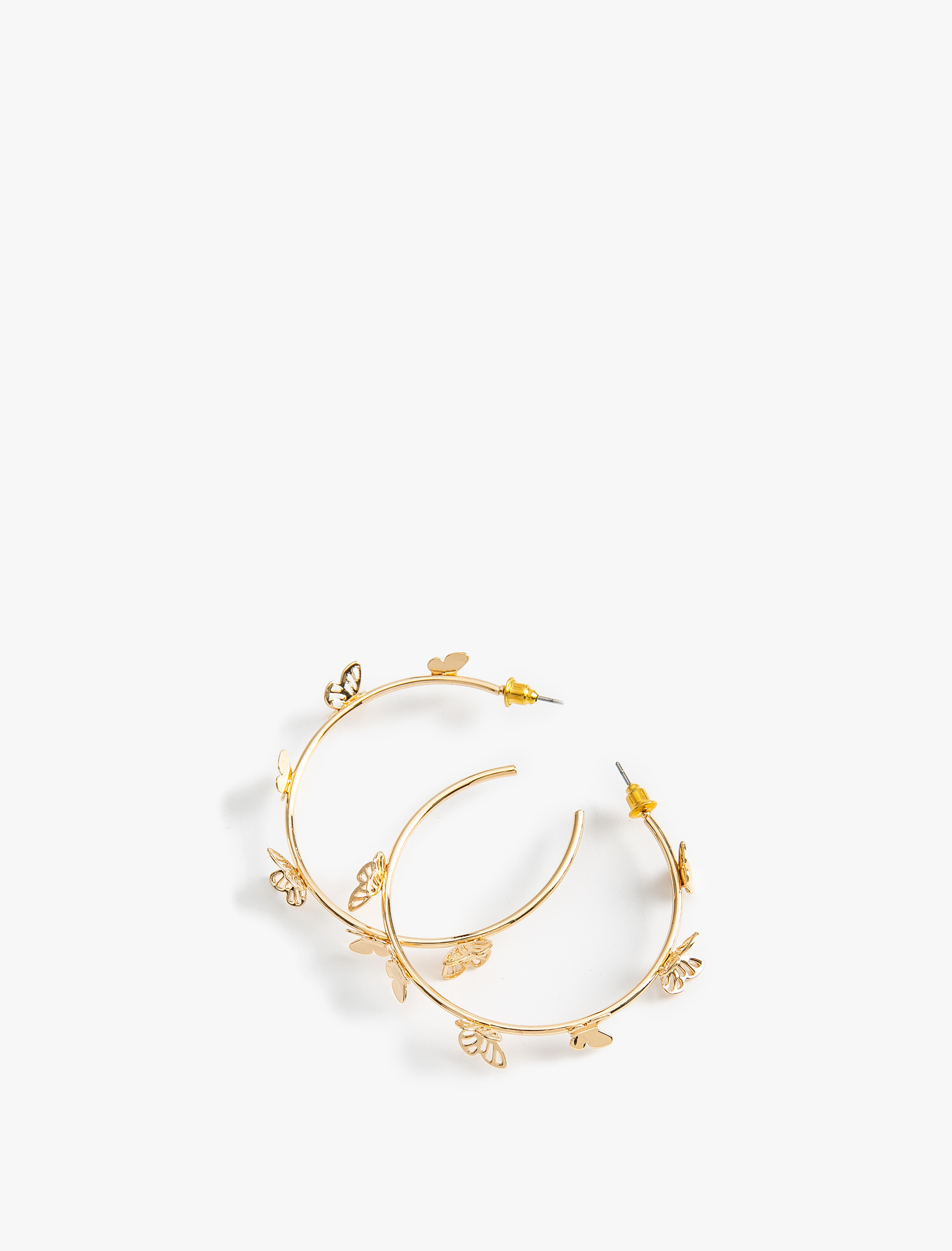  Kadın Kelebekli Halka Küpe