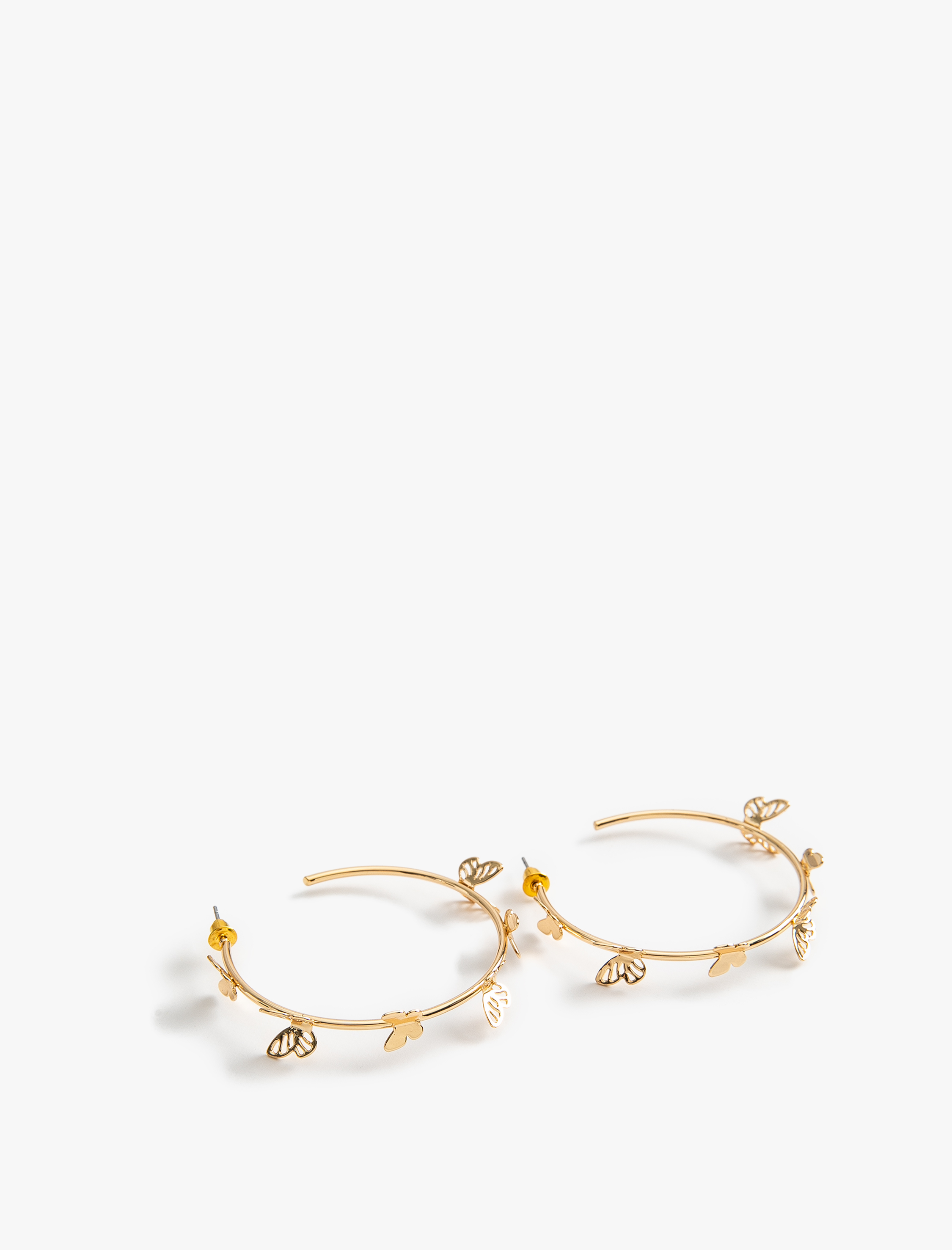  Kadın Kelebekli Halka Küpe