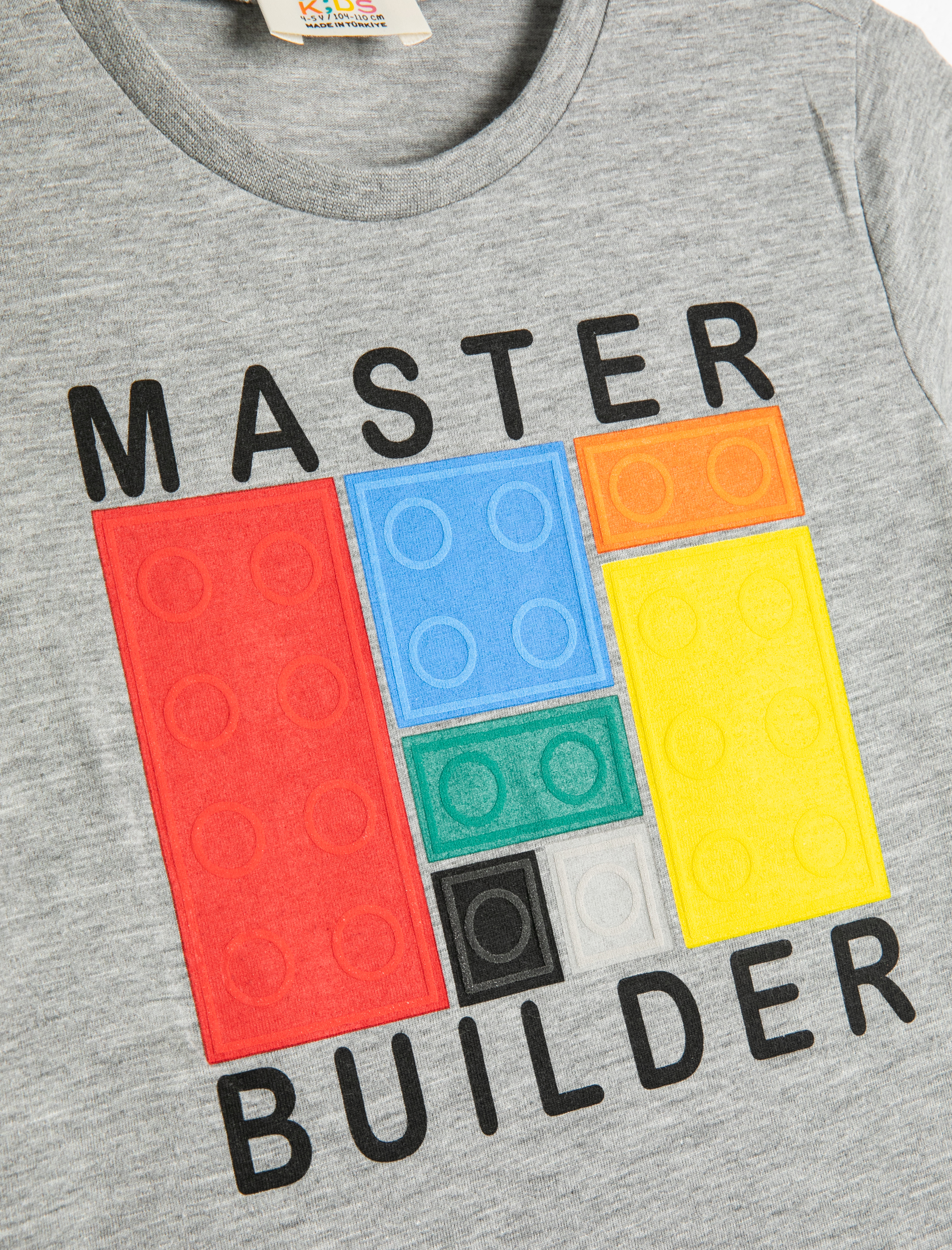  Erkek Çocuk Tişört Kısa Kollu Bisiklet Yaka Baskılı Pamuklu