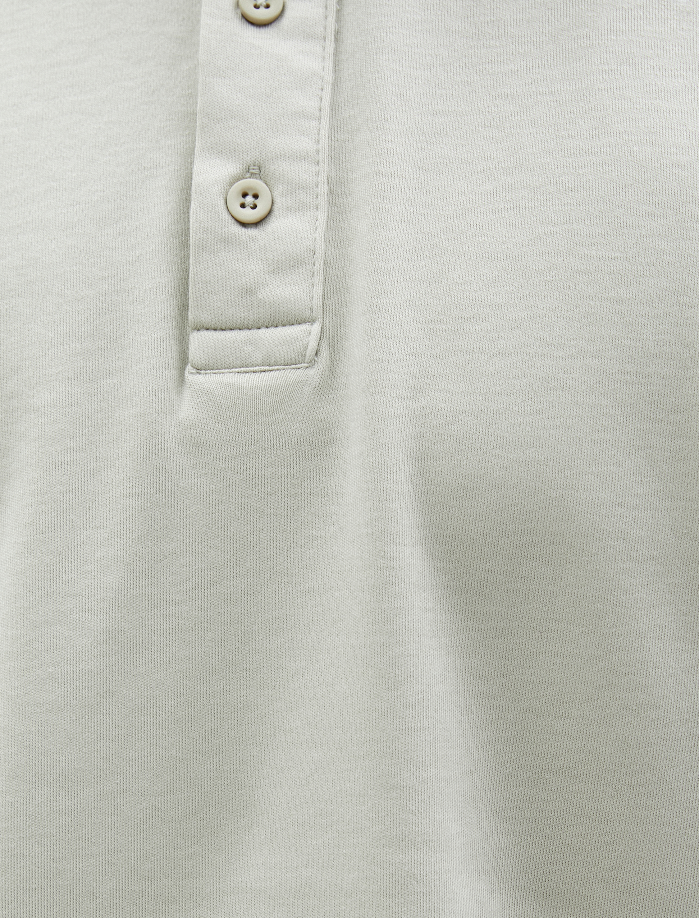   Hakim Yaka Tişört Dar Kesim Düğmeli Kısa Kollu Biyeli