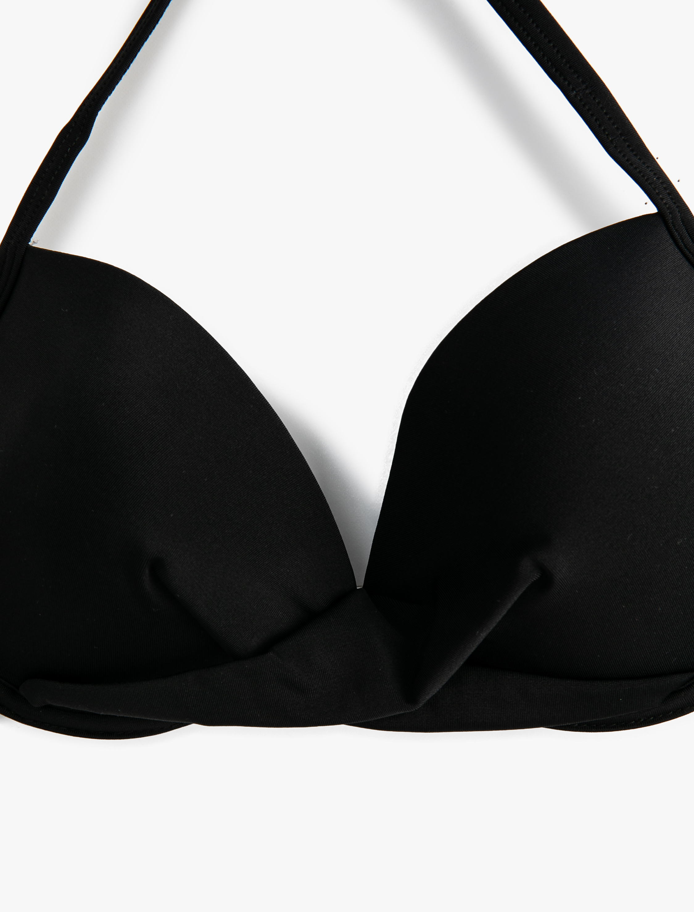   Push Up Bikini Üstü Boyundan Bağlamalı Dolgulu Drapeli