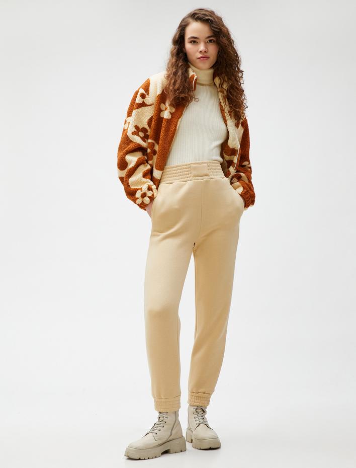  Jogger Eşofman Altı Beli Lastikli Cepli İçi Polarlı