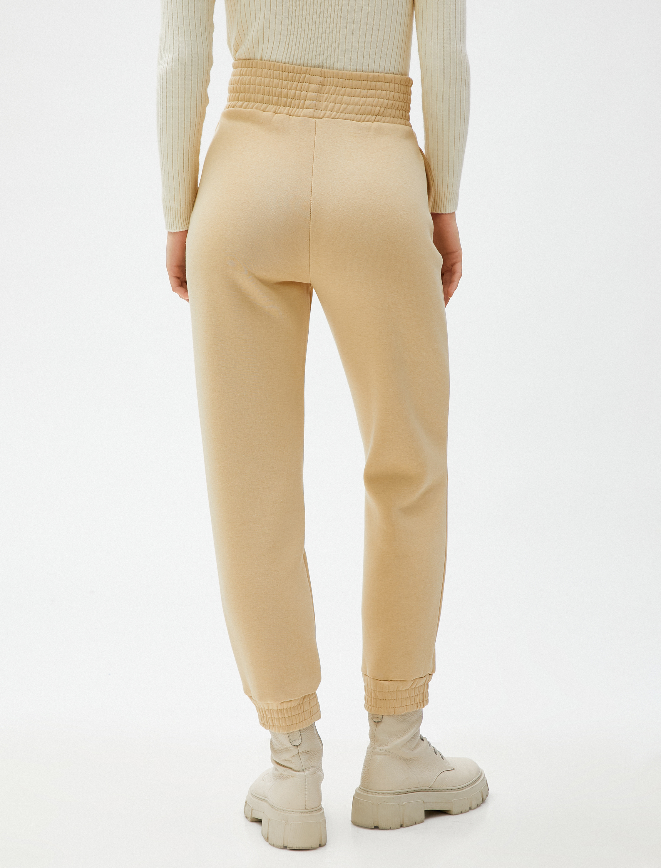 Jogger Eşofman Altı Beli Lastikli Cepli İçi Polarlı