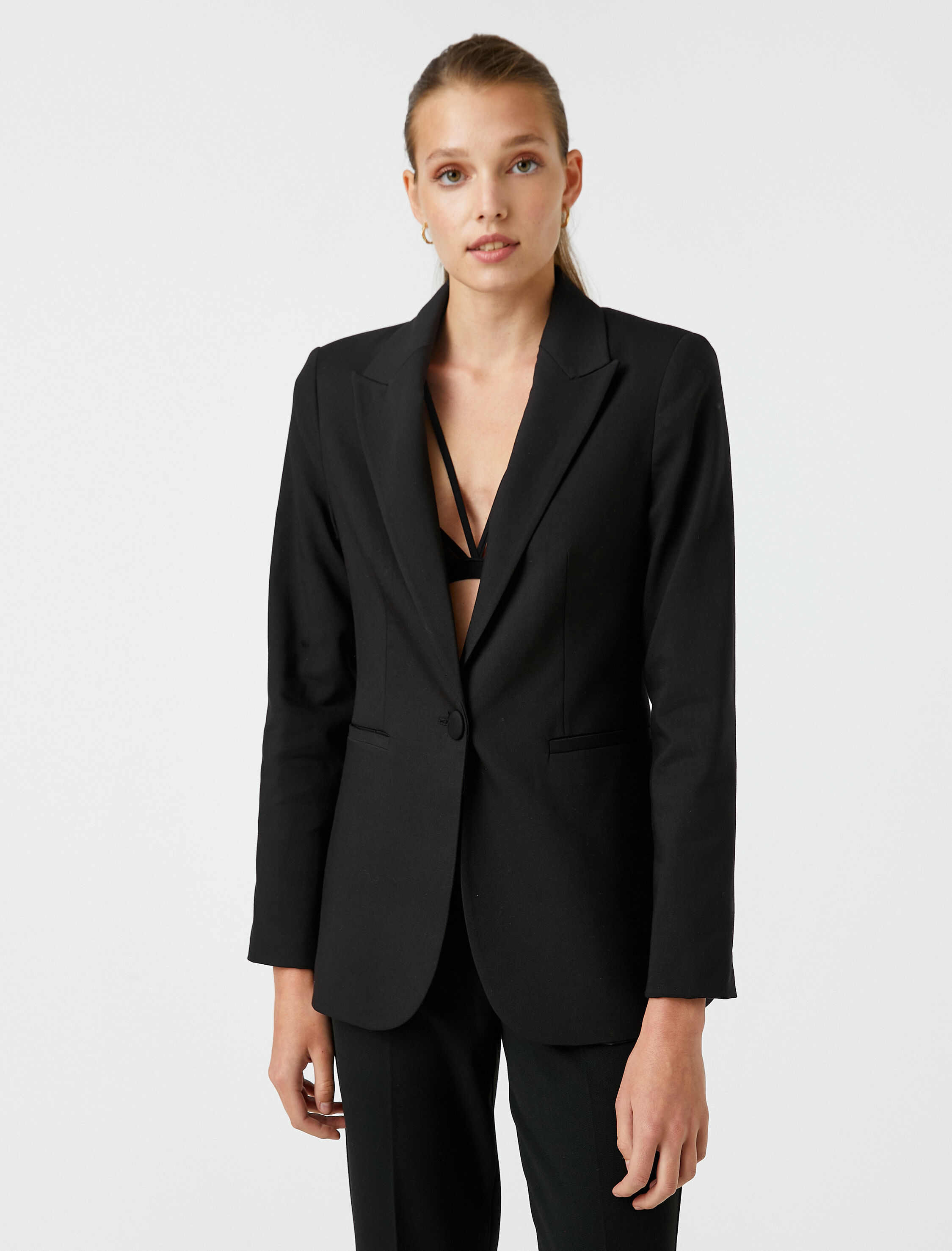 Tek Düğmeli Blazer Ceket