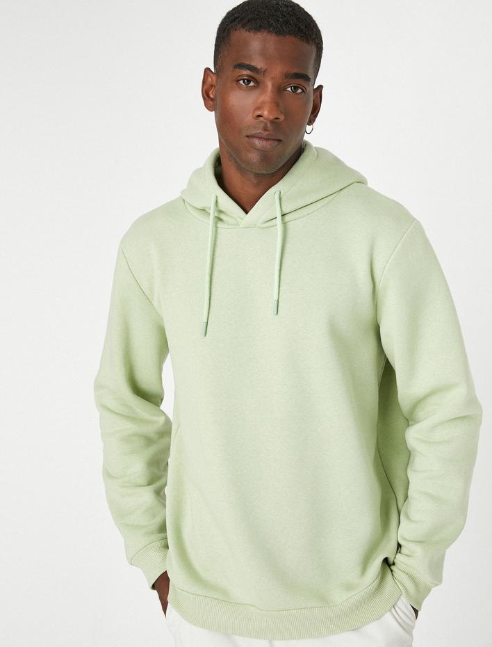  Basic Kapşonlu Sweatshirt