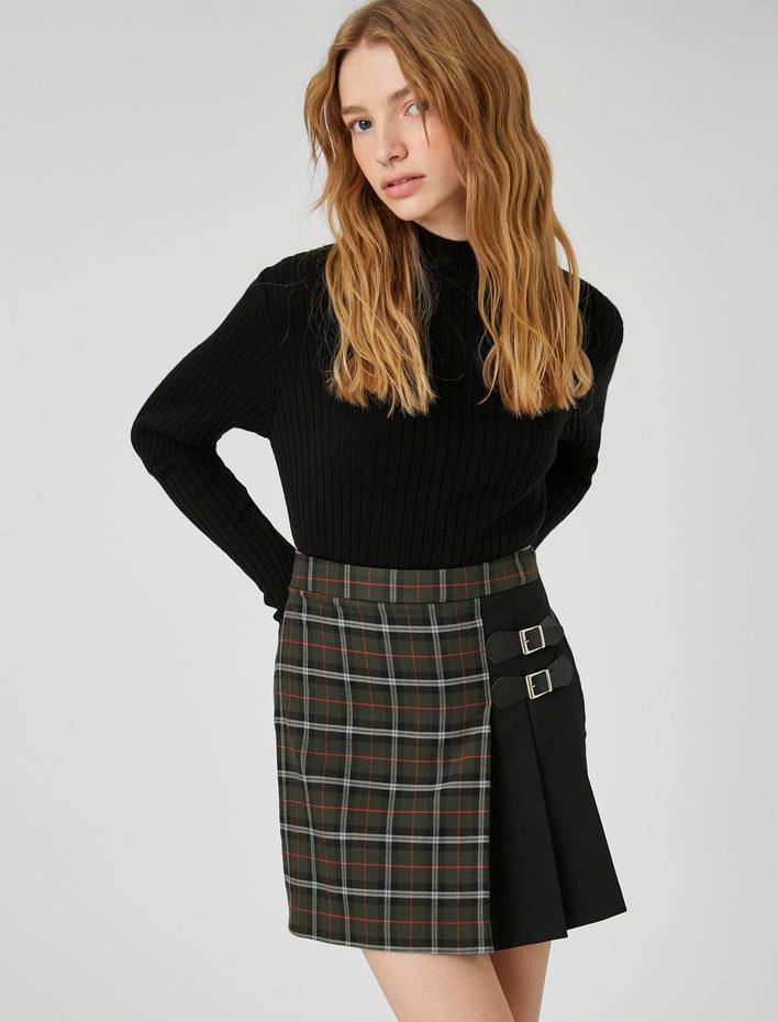 Ekose Tweed Mini Etek
