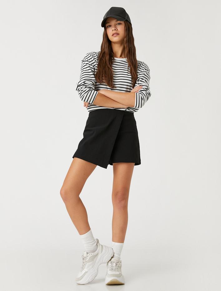  Uzun Kollu Tişört Bisiklet Yaka Basic