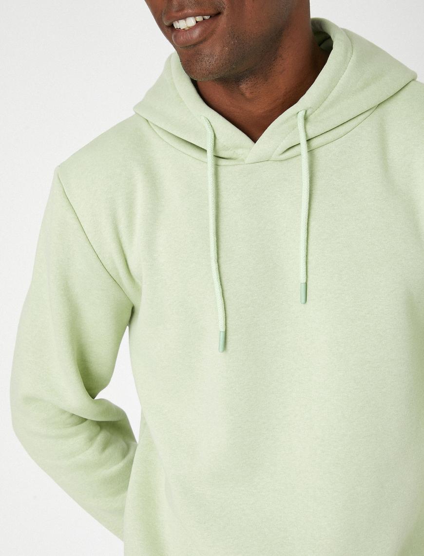   Basic Kapşonlu Sweatshirt