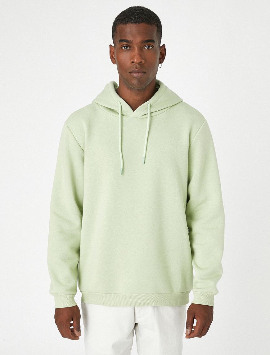   Basic Kapşonlu Sweatshirt