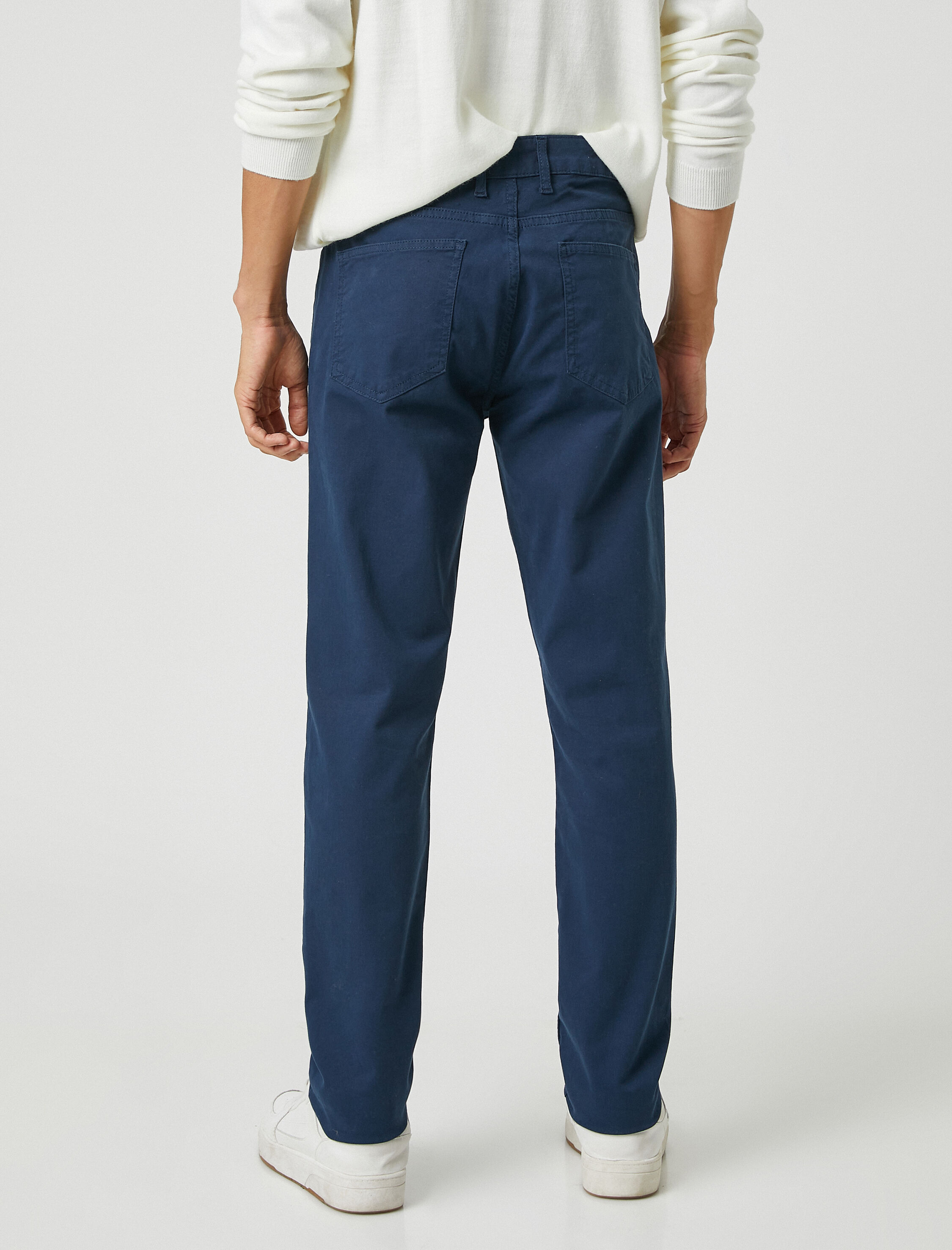   Basic Gabardin Pantolon Düğmeli Cep Detaylı