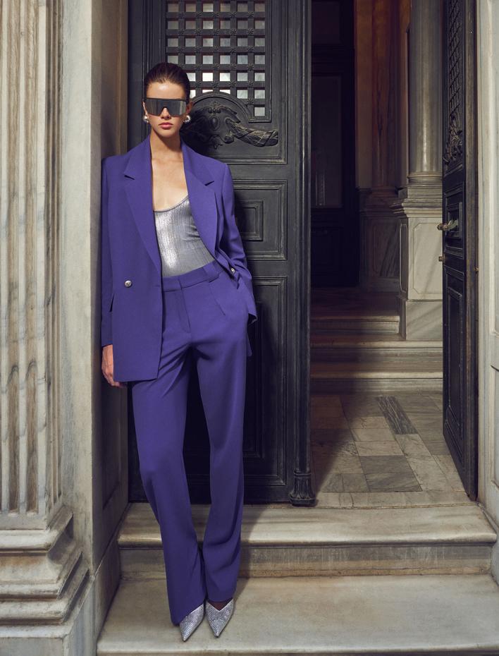  Kruvaze Blazer Ceket