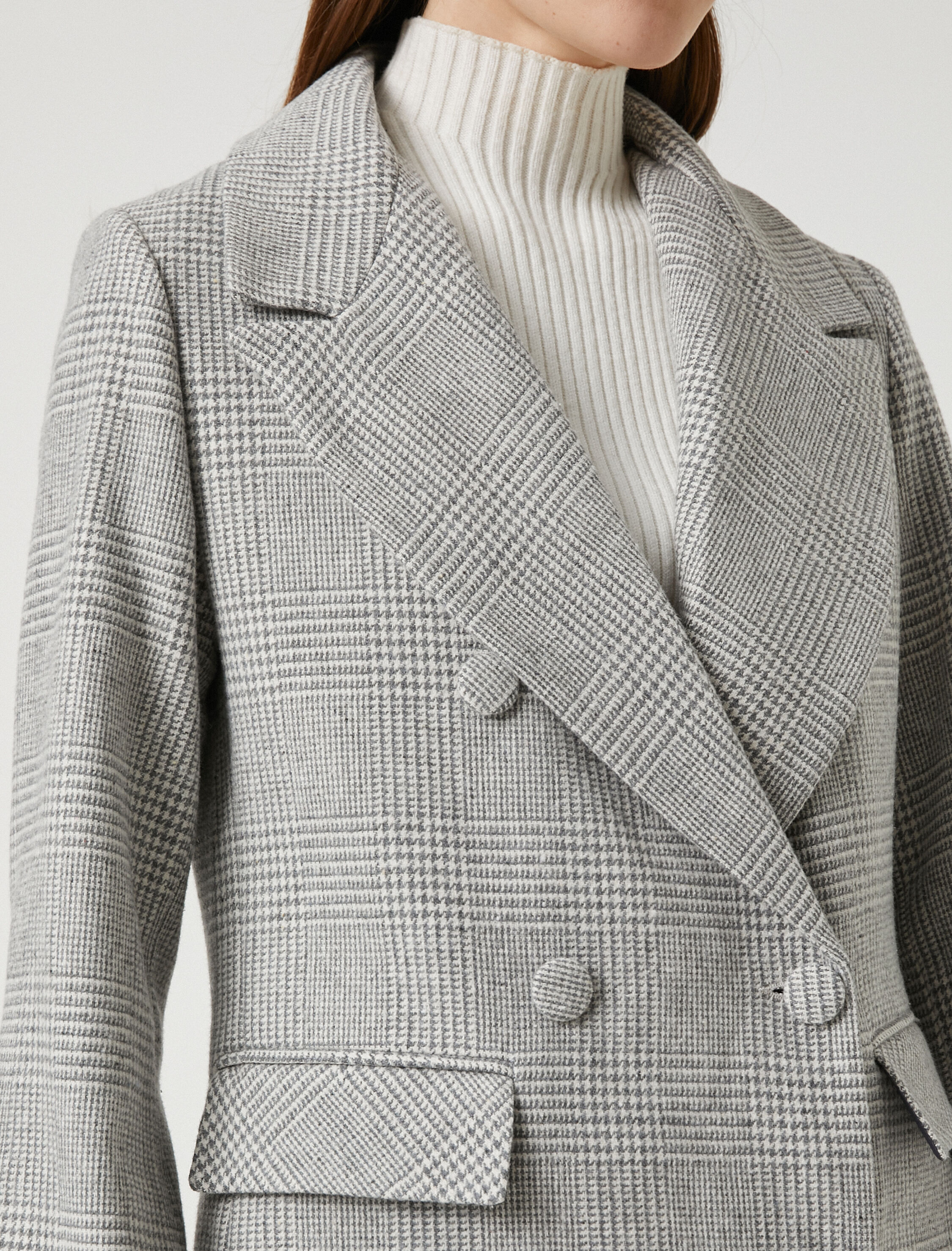   Midi Boy Kruvaze Kaban Düğmeli Cep Kapaklı