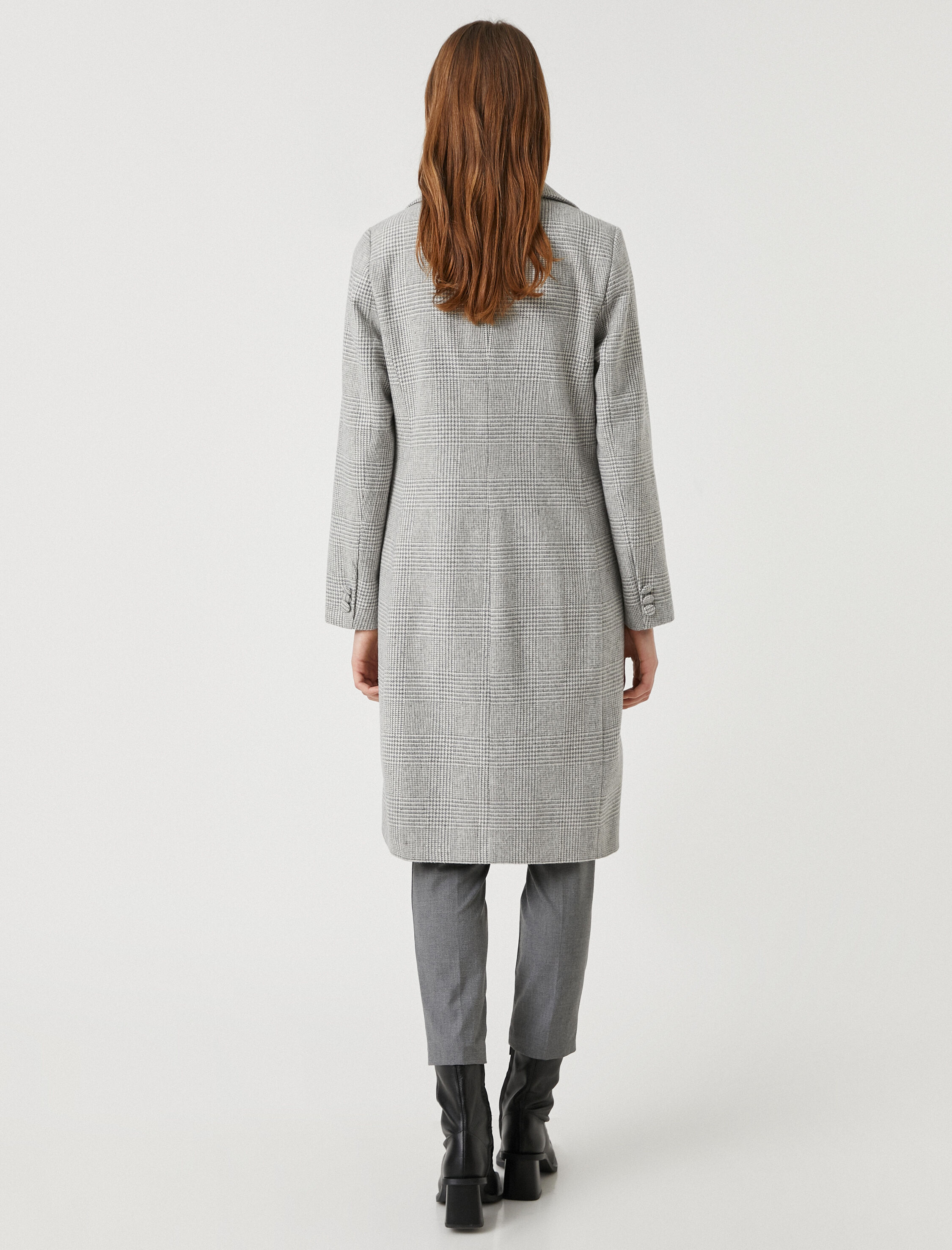   Midi Boy Kruvaze Kaban Düğmeli Cep Kapaklı