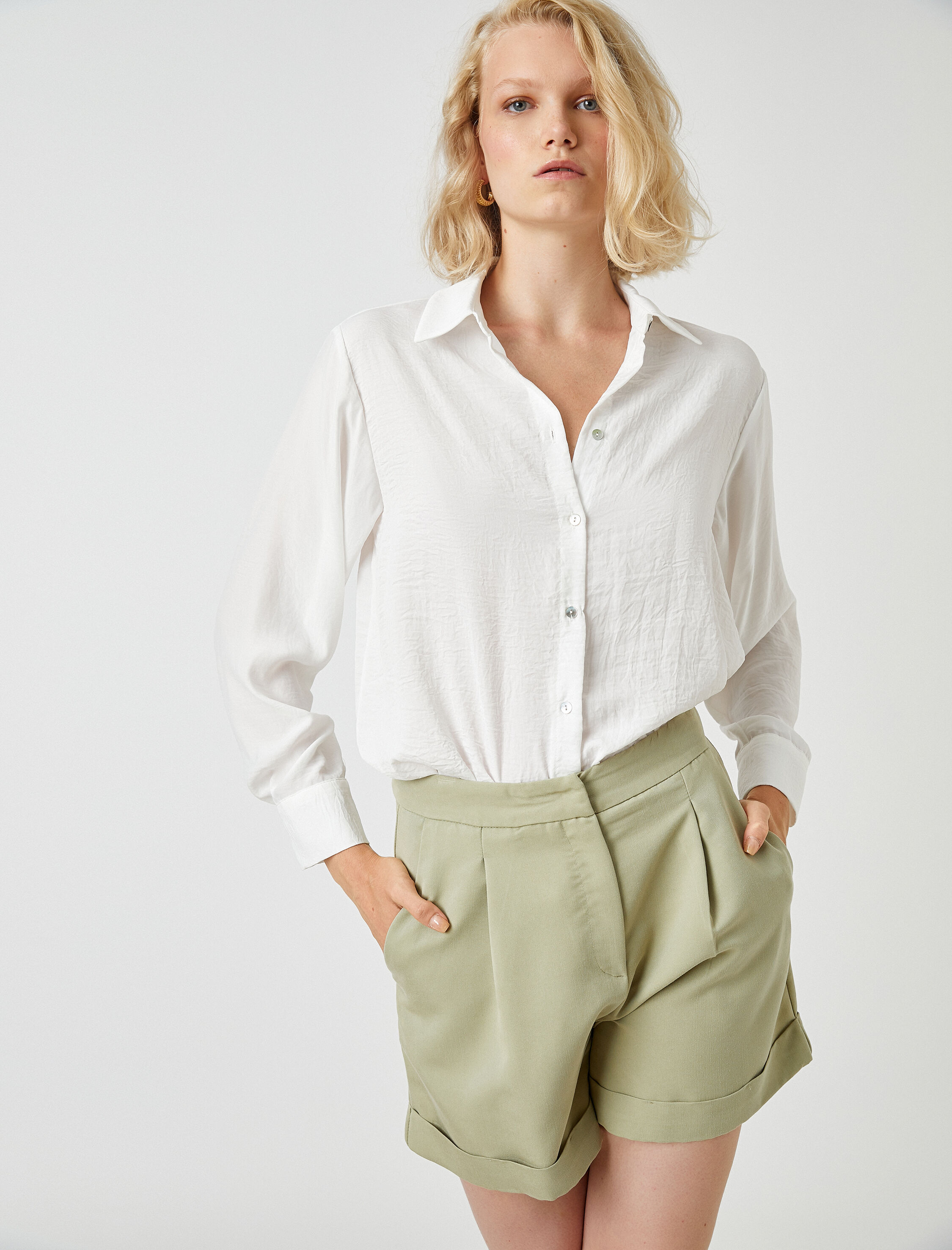   Basic Gömlek Uzun Kollu