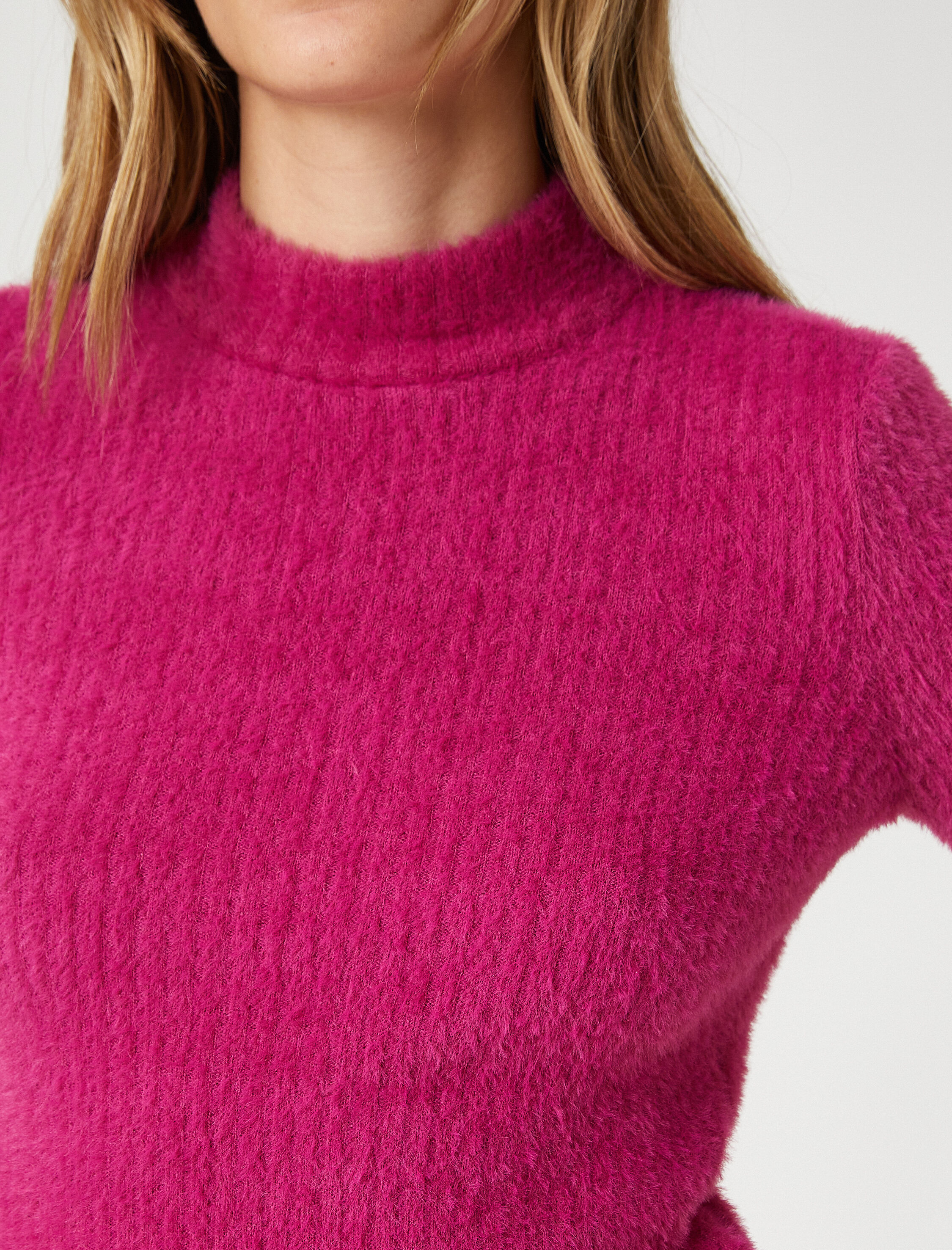   Peluş Tişört Uzun Kollu Balıkçı Yaka