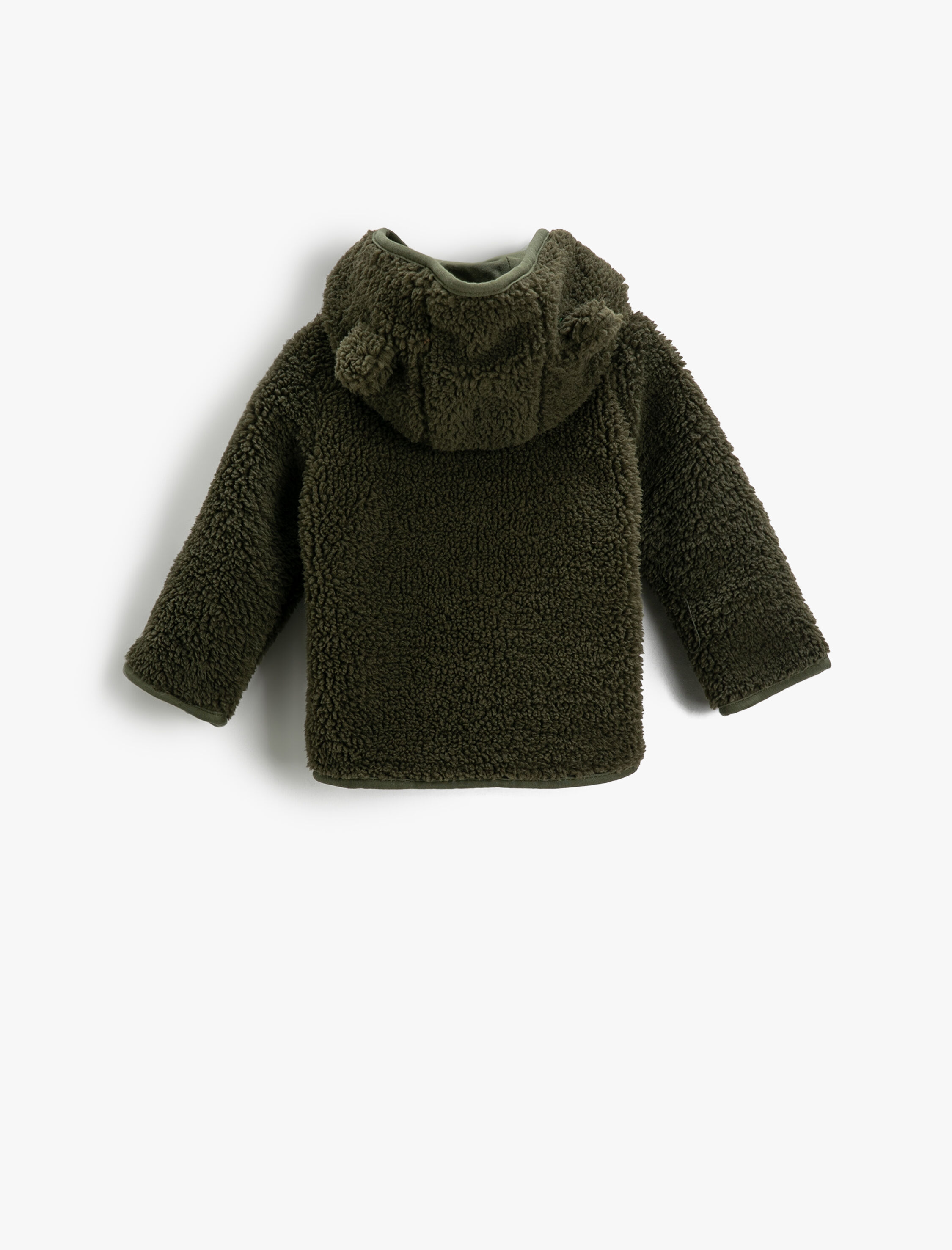  Erkek Bebek Peluş Mont Kapüşonlu Fermuarlı