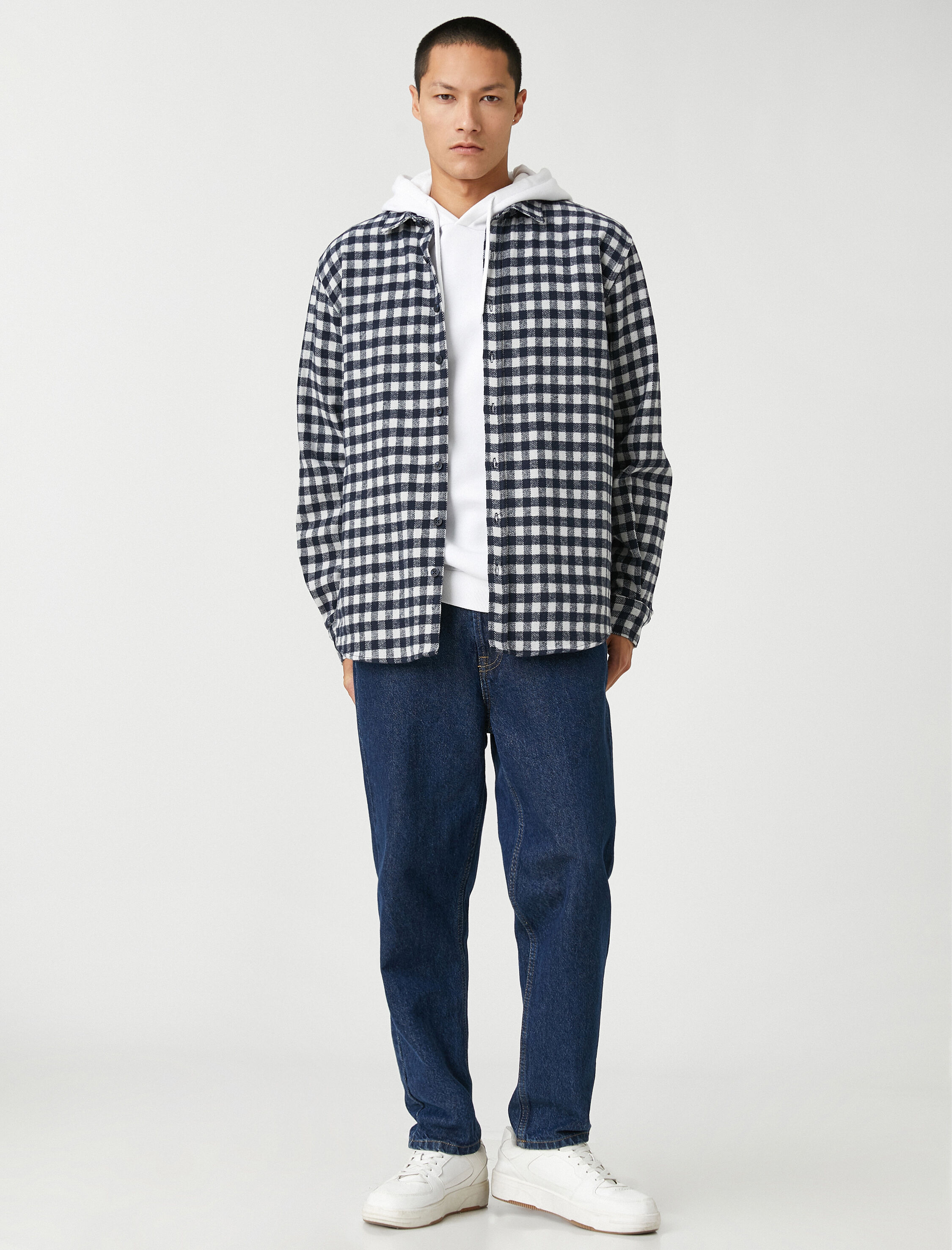   Oduncu Gömleği Klasik Manşet Yaka Uzun Kollu