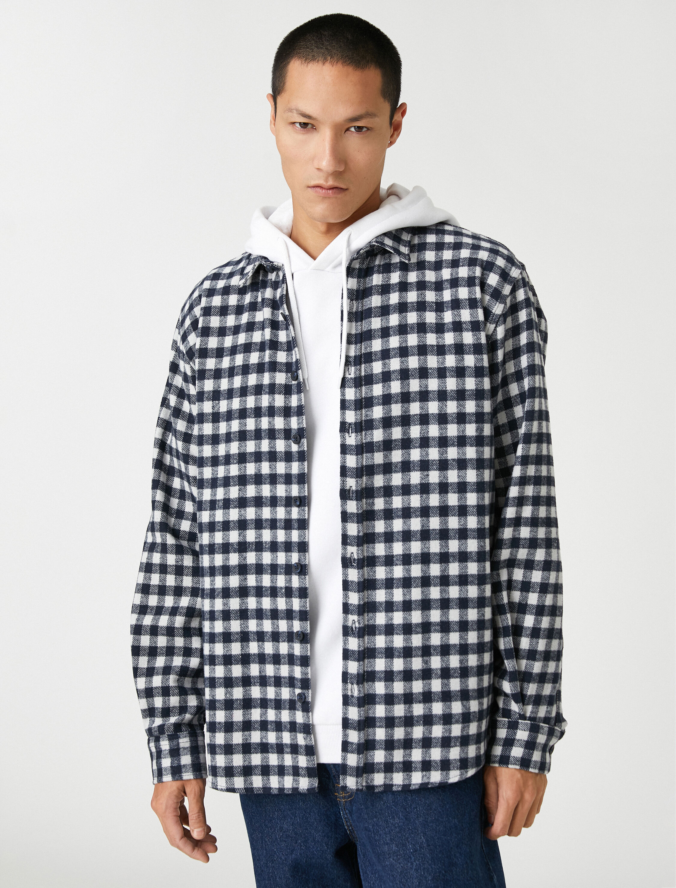   Oduncu Gömleği Klasik Manşet Yaka Uzun Kollu