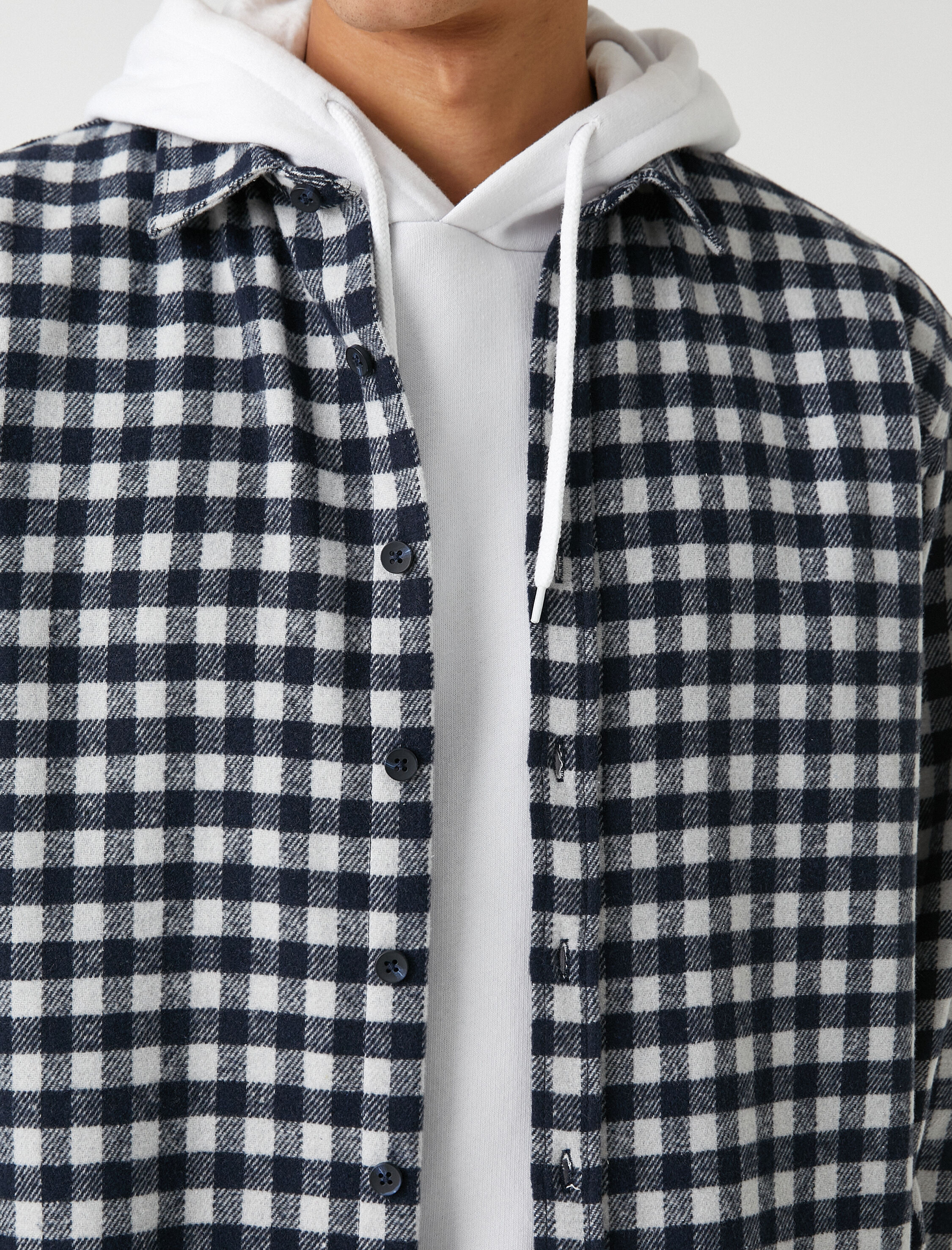   Oduncu Gömleği Klasik Manşet Yaka Uzun Kollu