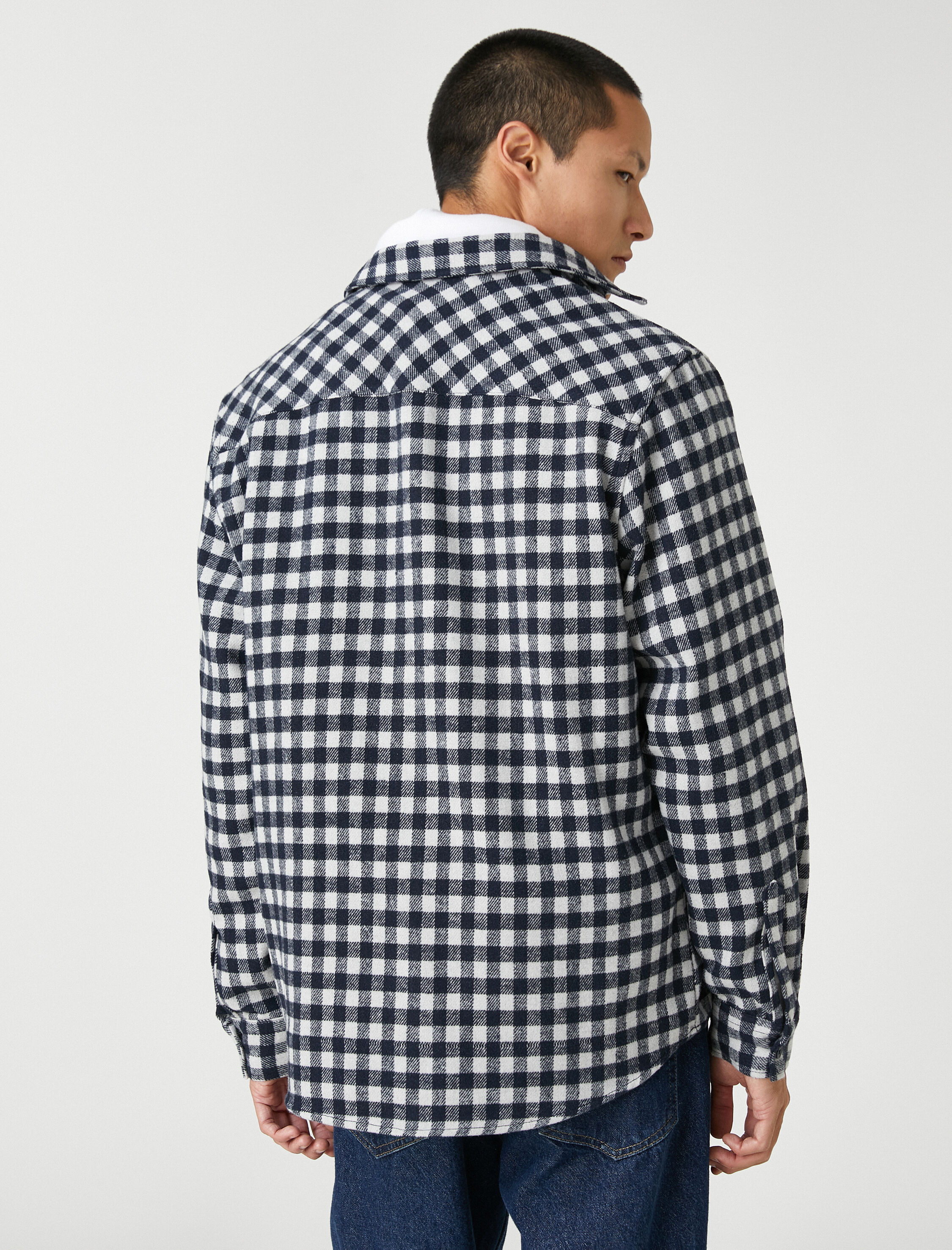   Oduncu Gömleği Klasik Manşet Yaka Uzun Kollu