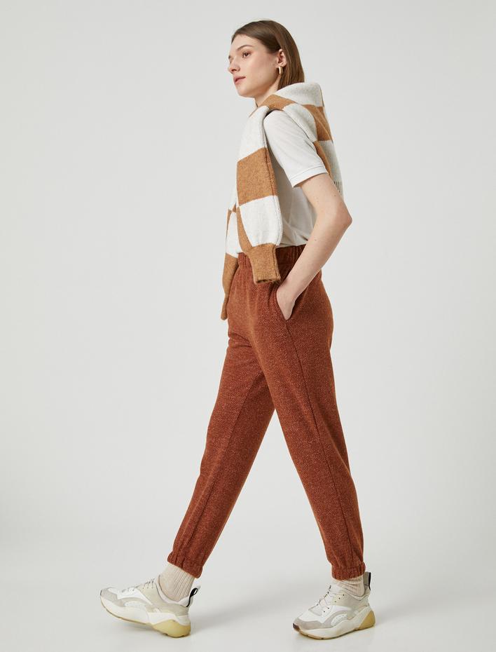  Jogger Eşofman Altı Cepli Beli Lastikli