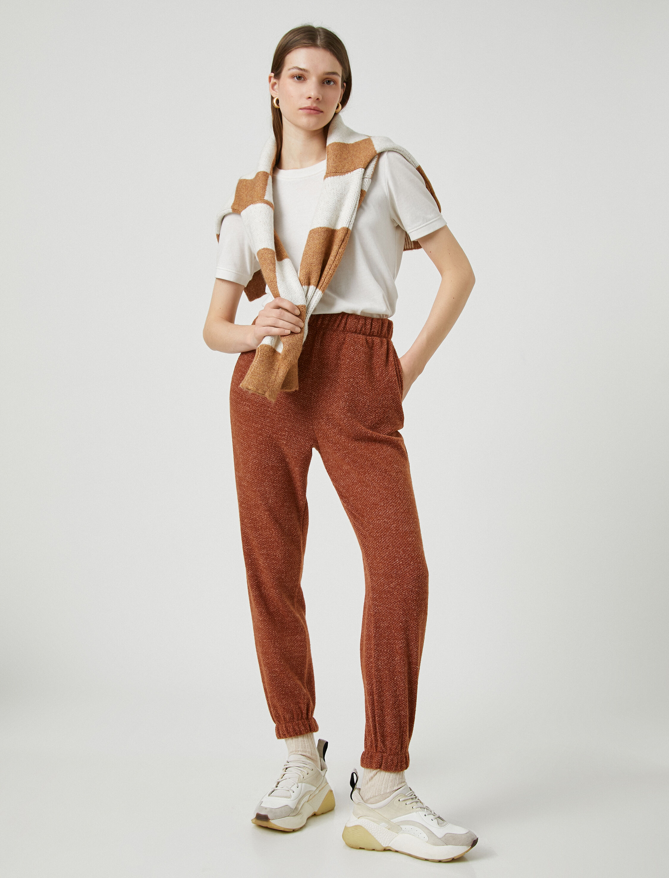   Jogger Eşofman Altı Cepli Beli Lastikli