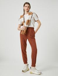 Jogger Eşofman Altı Cepli Beli Lastikli