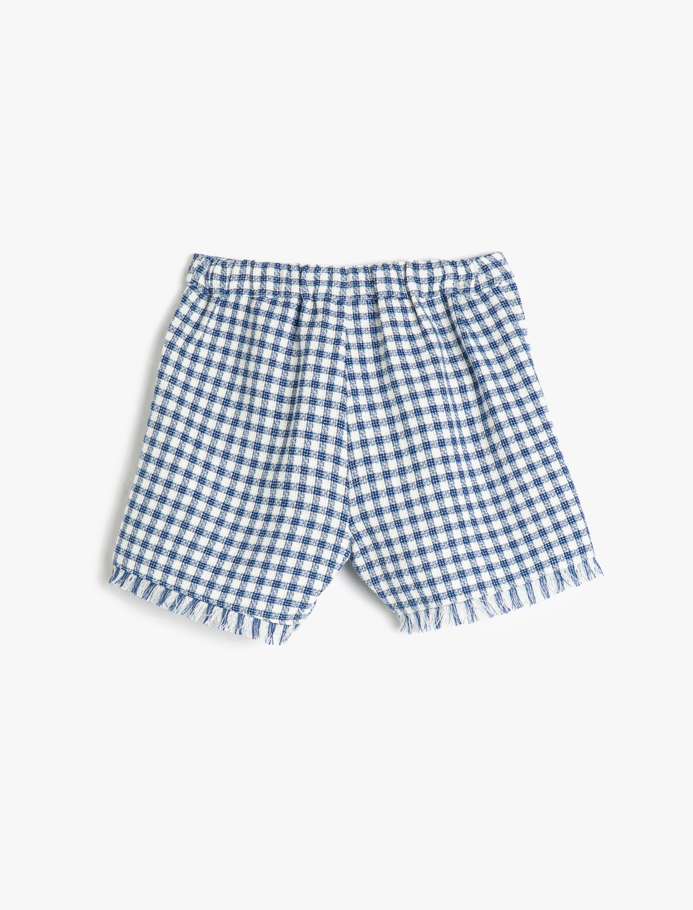  Kız Çocuk Şort Etek Tüvit Kruvaze Düğme Detaylı