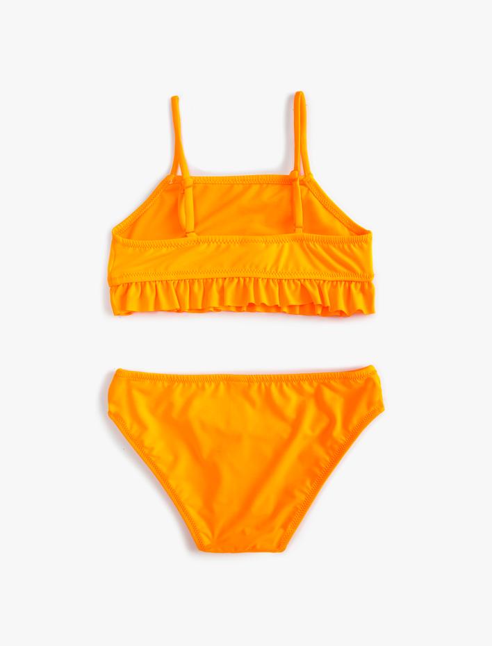 Kız Çocuk Bikini Takımı Fırfırlı Askılı