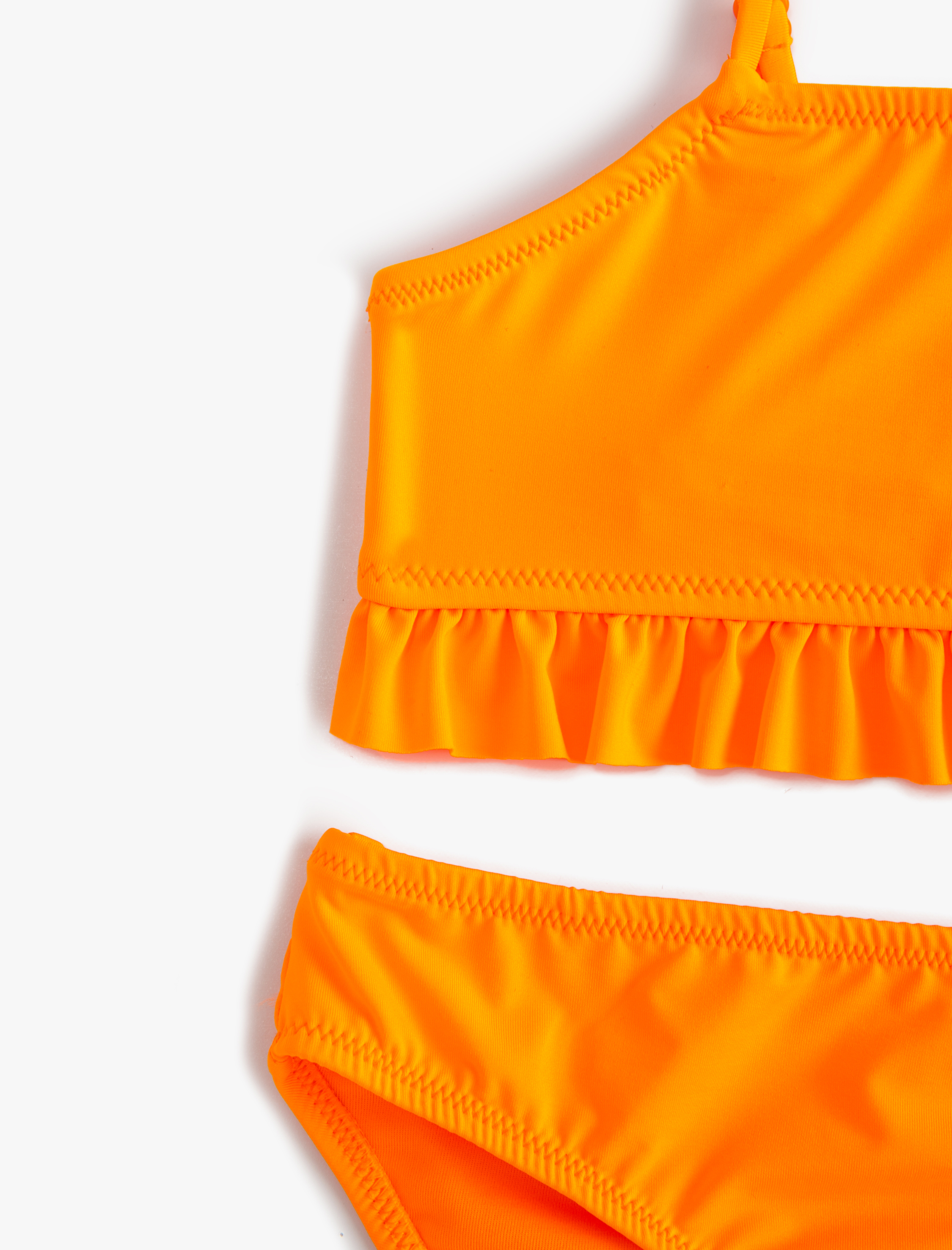  Kız Çocuk Bikini Takımı Fırfırlı Askılı